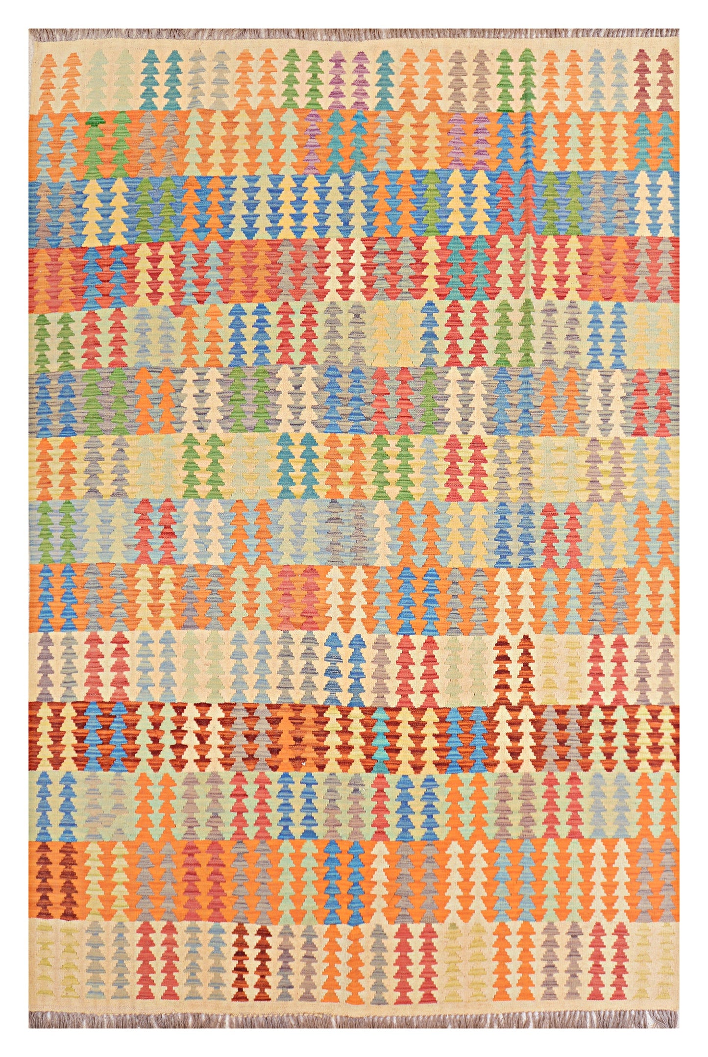 Afghan Kilim - 6.5x10 ft