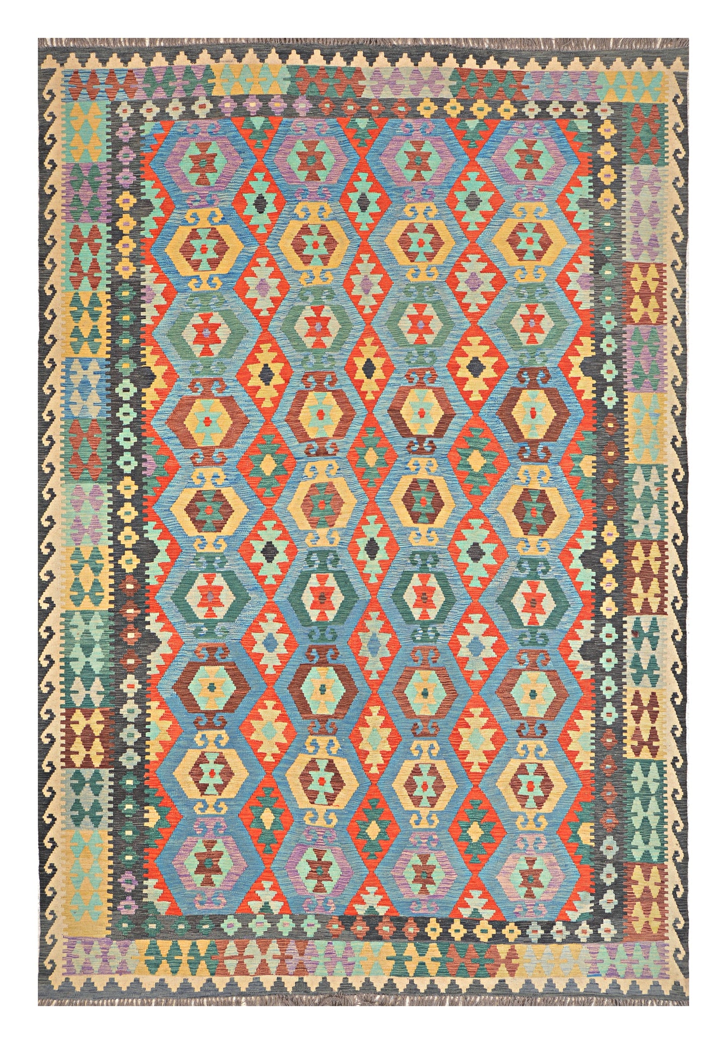 Afghan Kilim - 8x11 ft