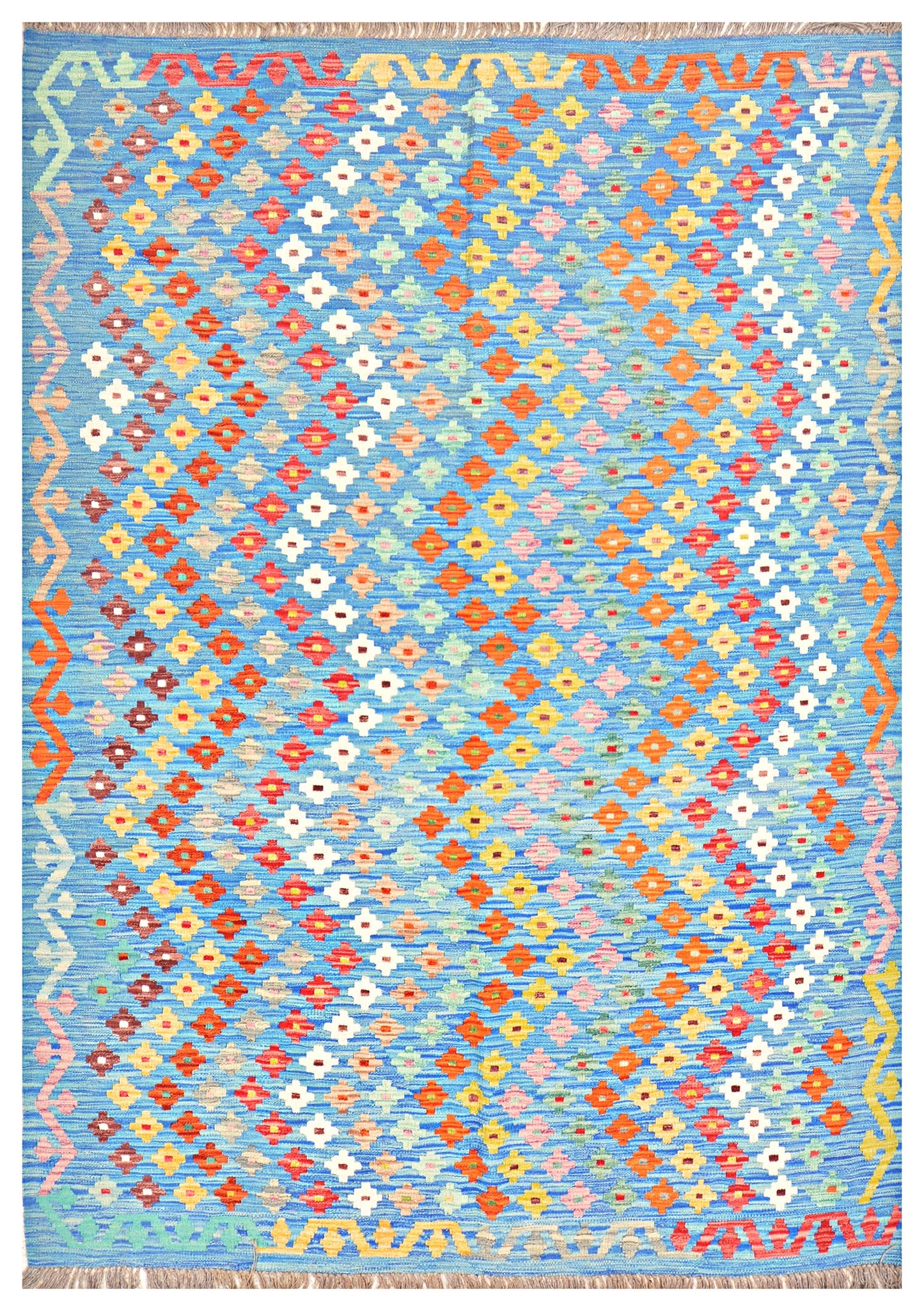 Afghan Kilim - 8x5.5 ft