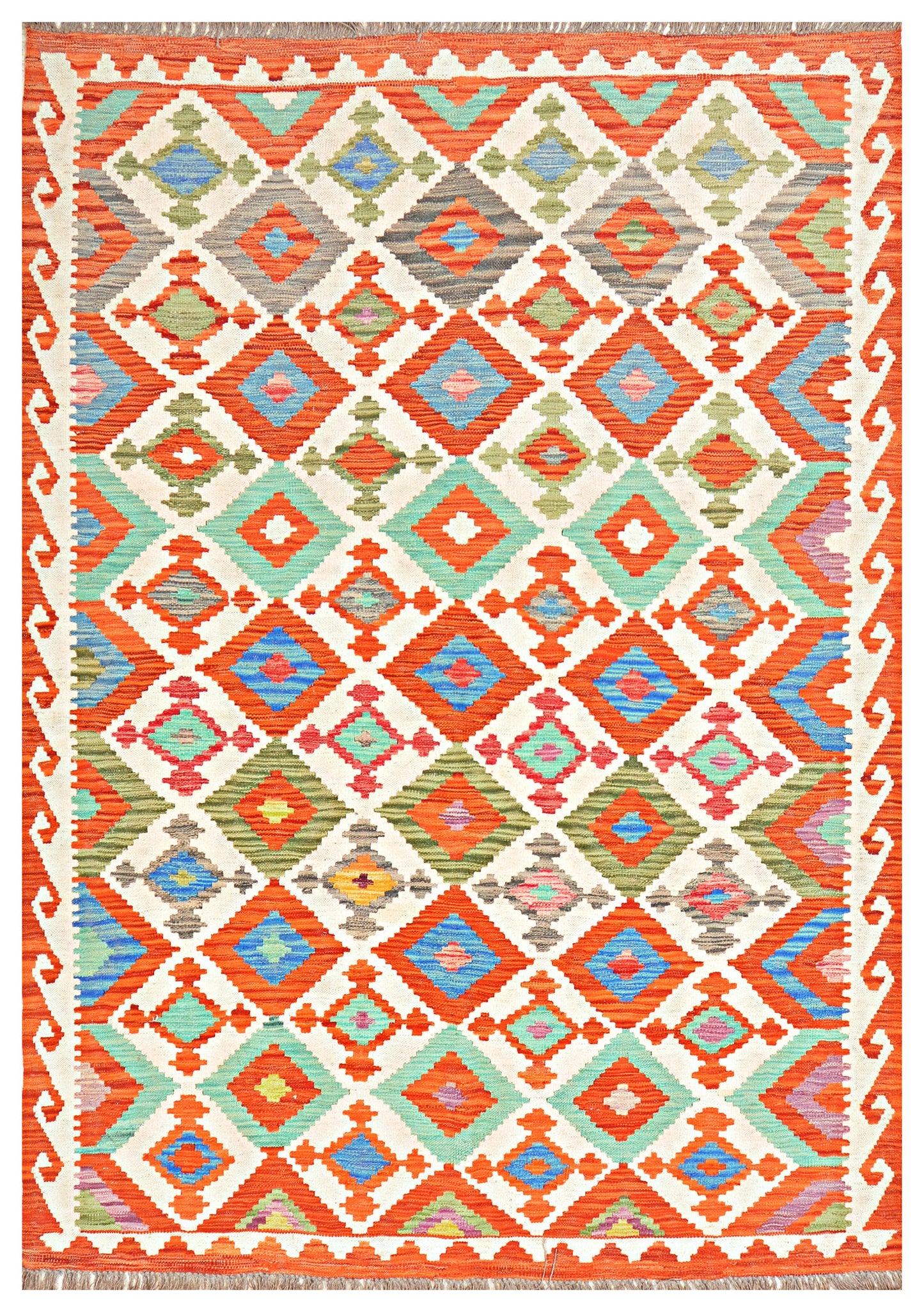 Afghan Kilim - 8x5.5 ft