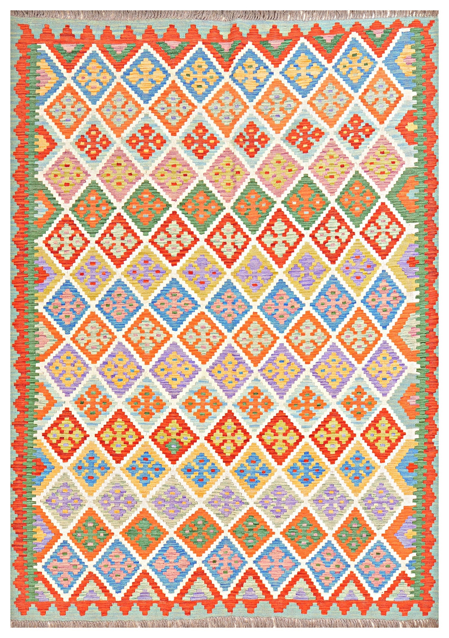 Afghan Kilim - 8x5.5 ft