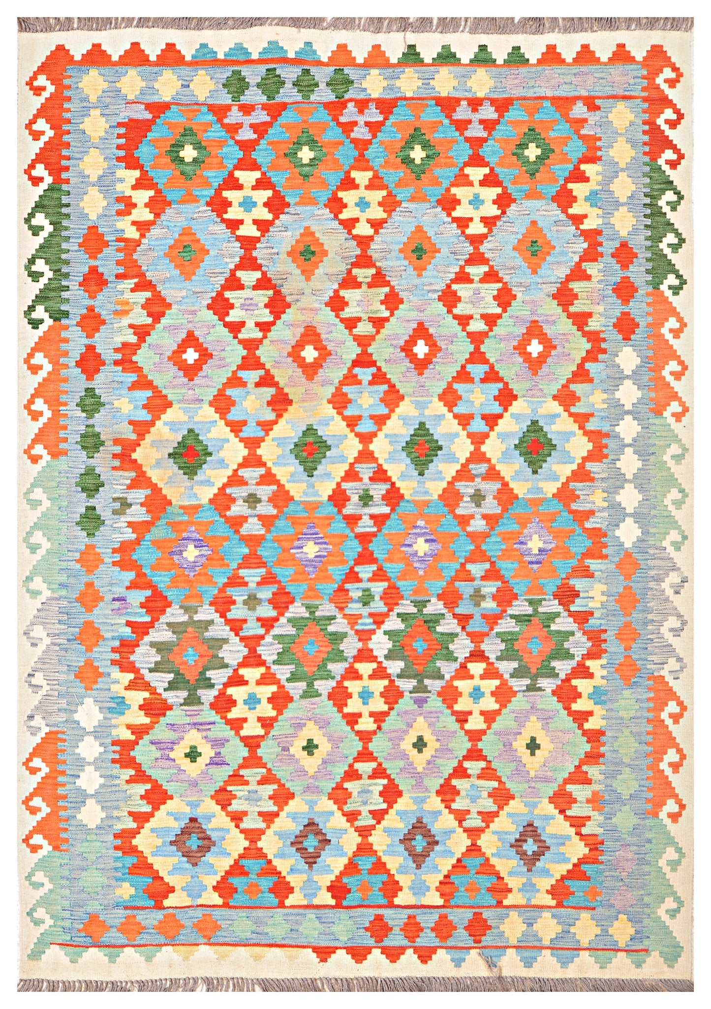Afghan Kilim - 8x5.5 ft
