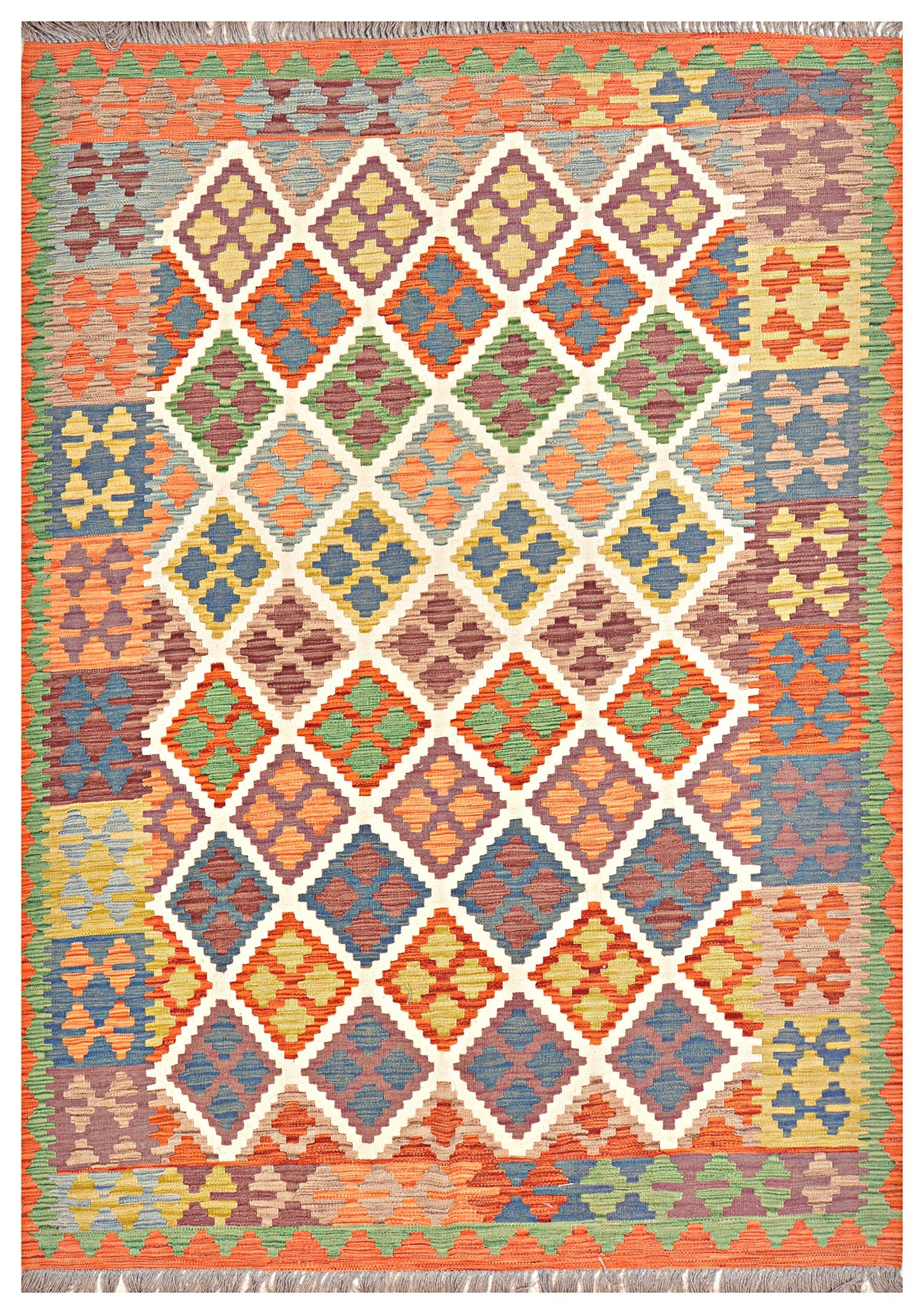 Afghan Kilim - 8x5.5 ft