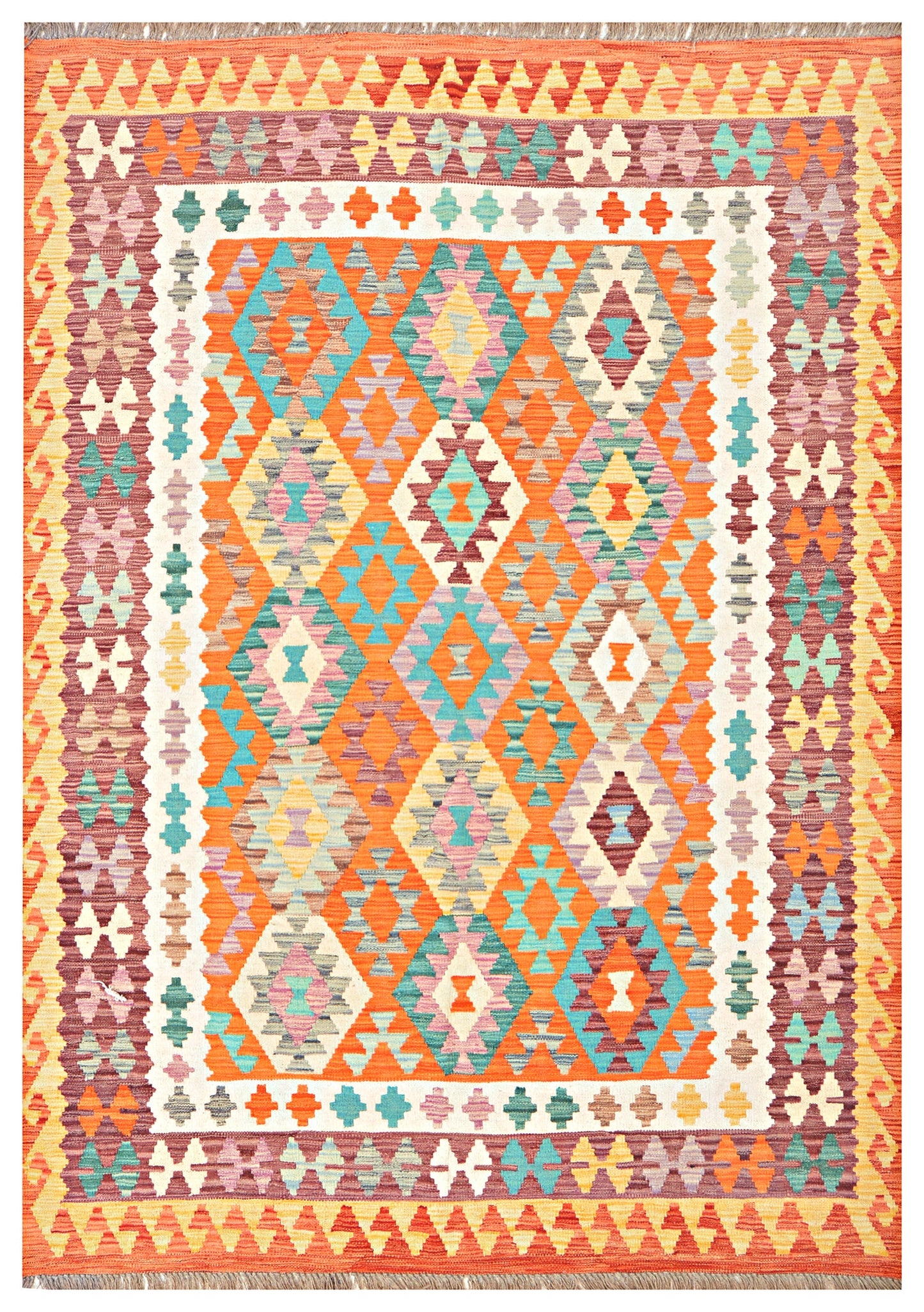 Afghan Kilim - 8x5.5 ft