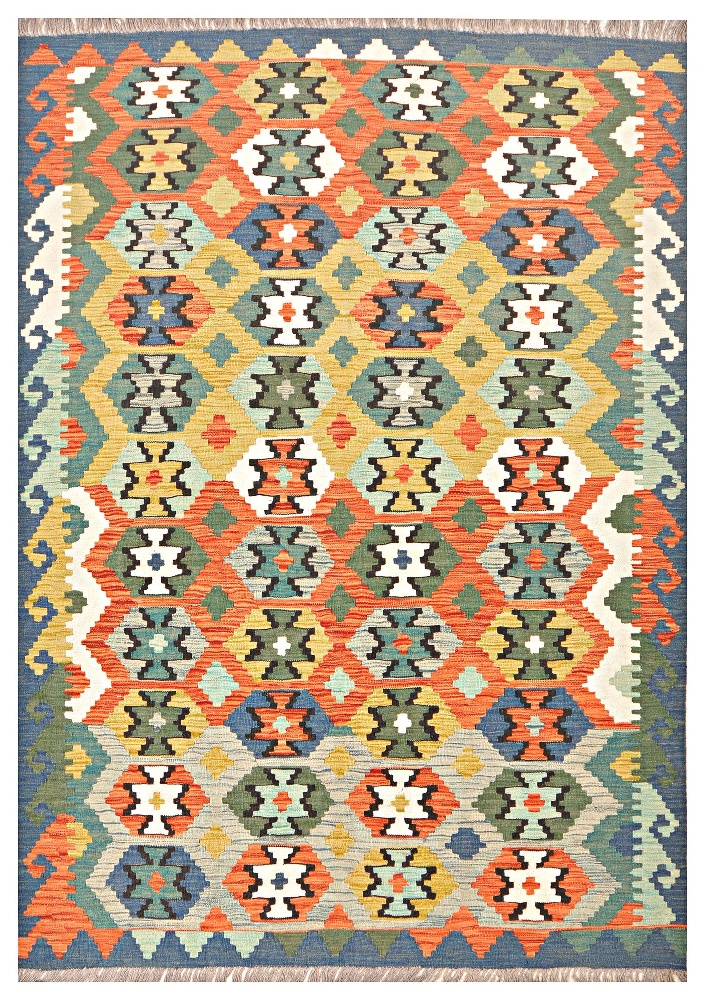 Afghan Kilim - 8x5.5 ft
