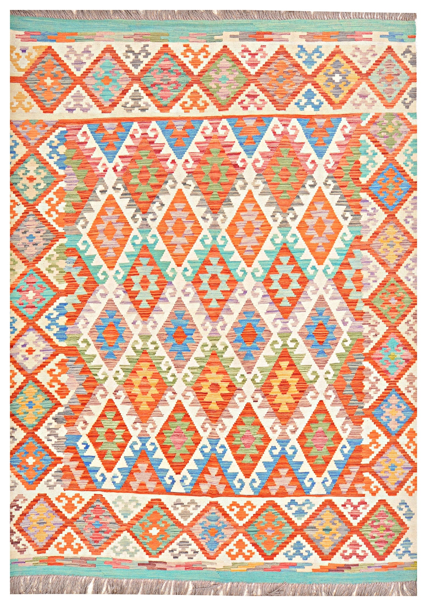 Afghan Kilim - 8x5.5 ft