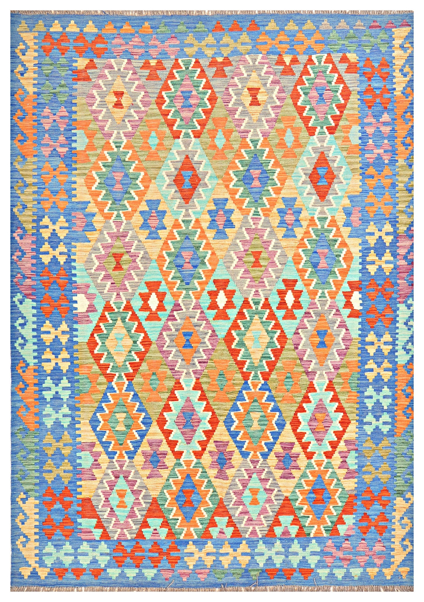 Afghan Kilim - 8x5.5 ft