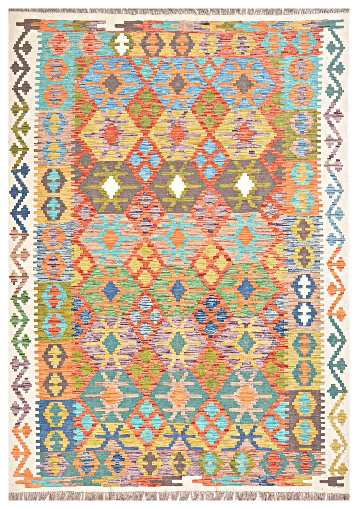 Afghan Kilim - 8x5.5 ft