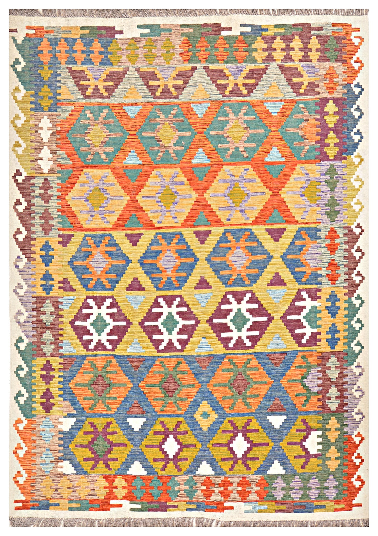 Afghan Kilim - 8x5.5 ft