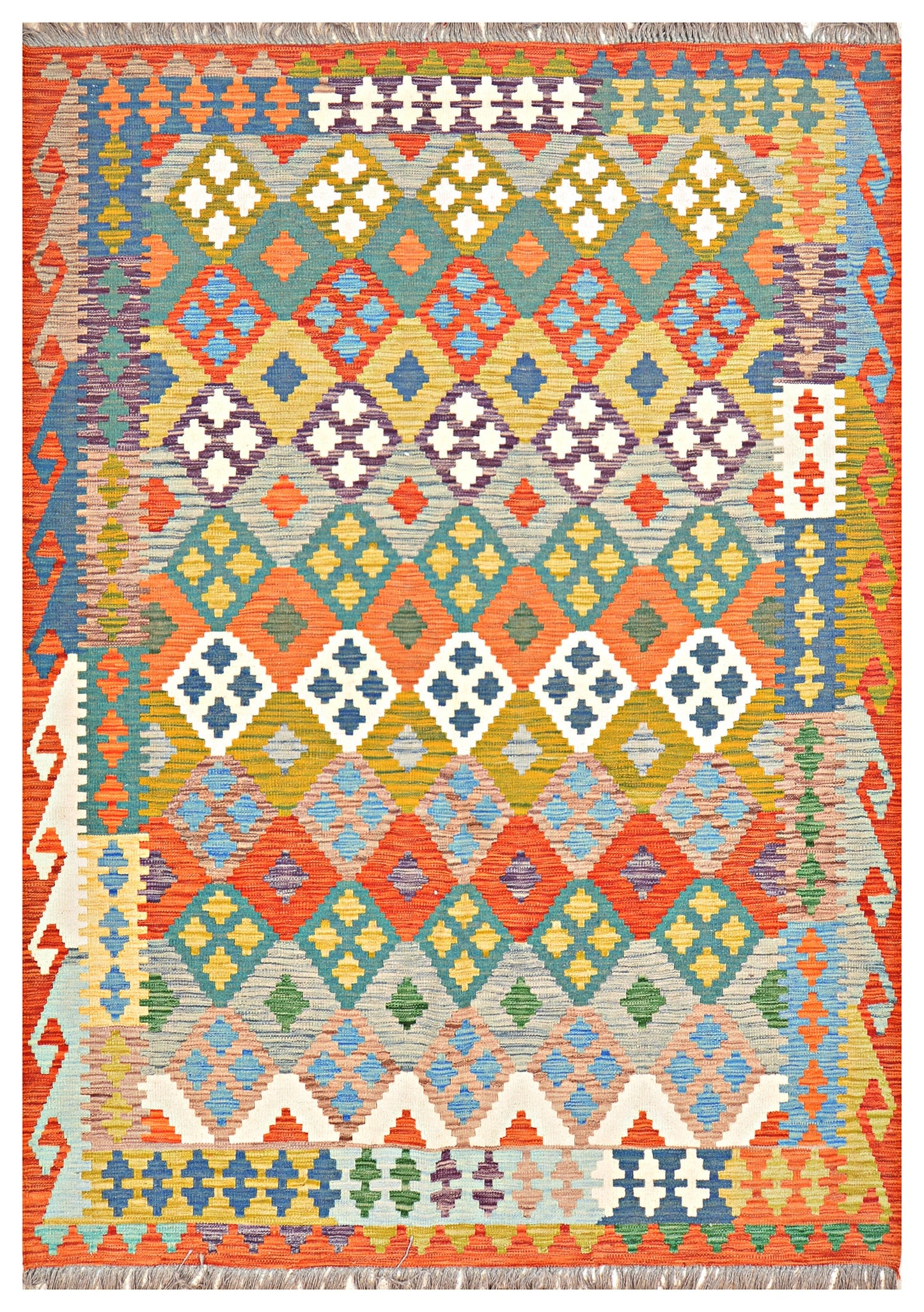 Afghan Kilim - 8x5.5 ft