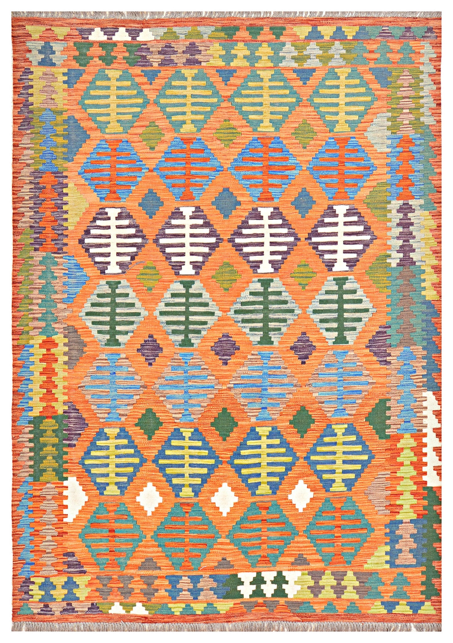 Afghan Kilim - 8x5.5 ft