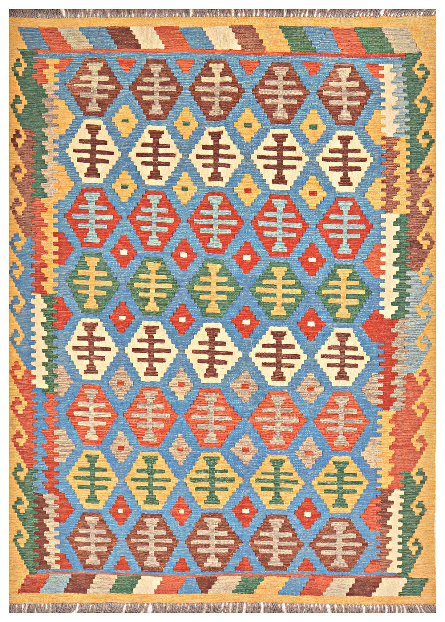 Afghan Kilim - 8x5.5 ft