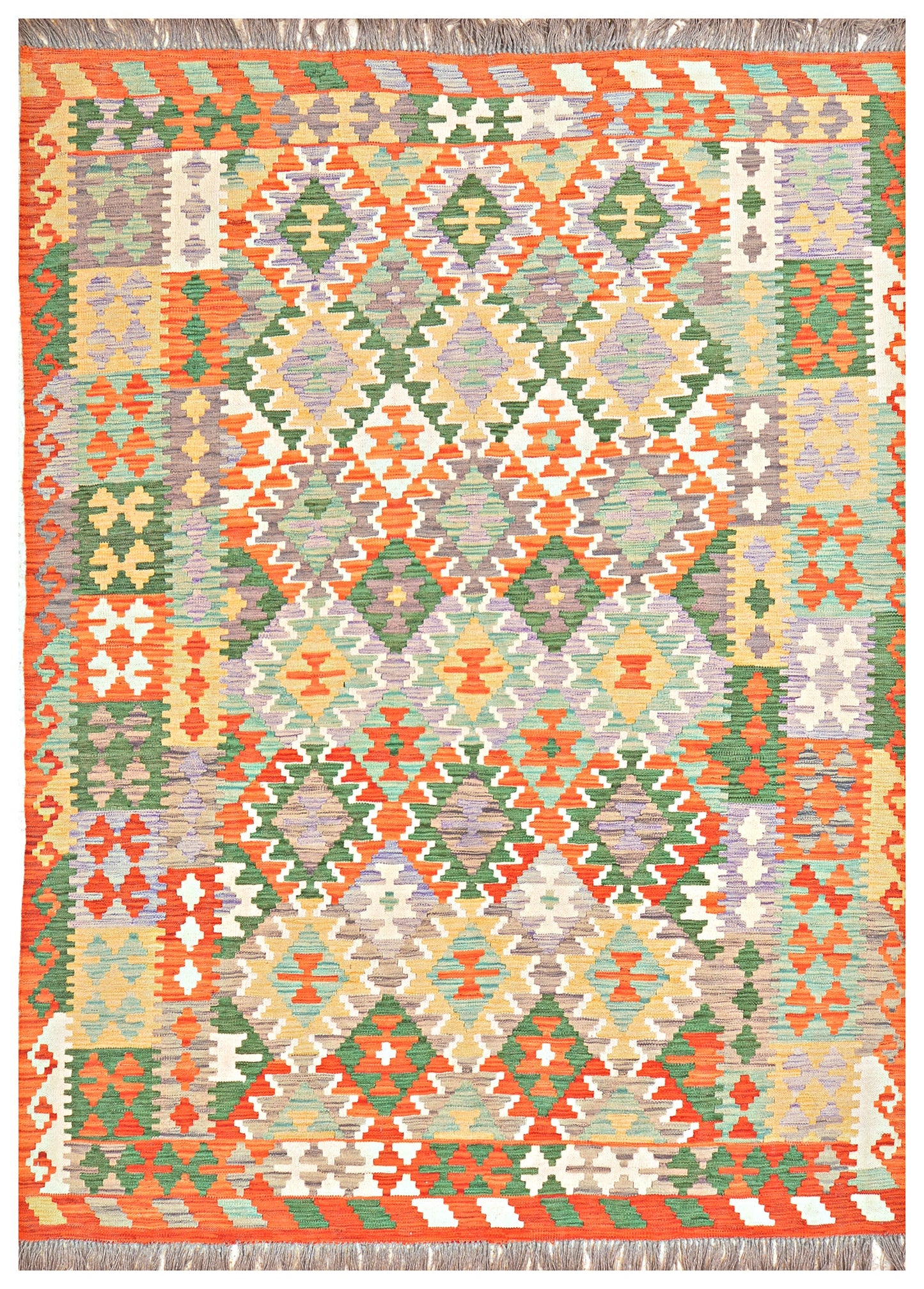 Afghan Kilim - 8x5.5 ft