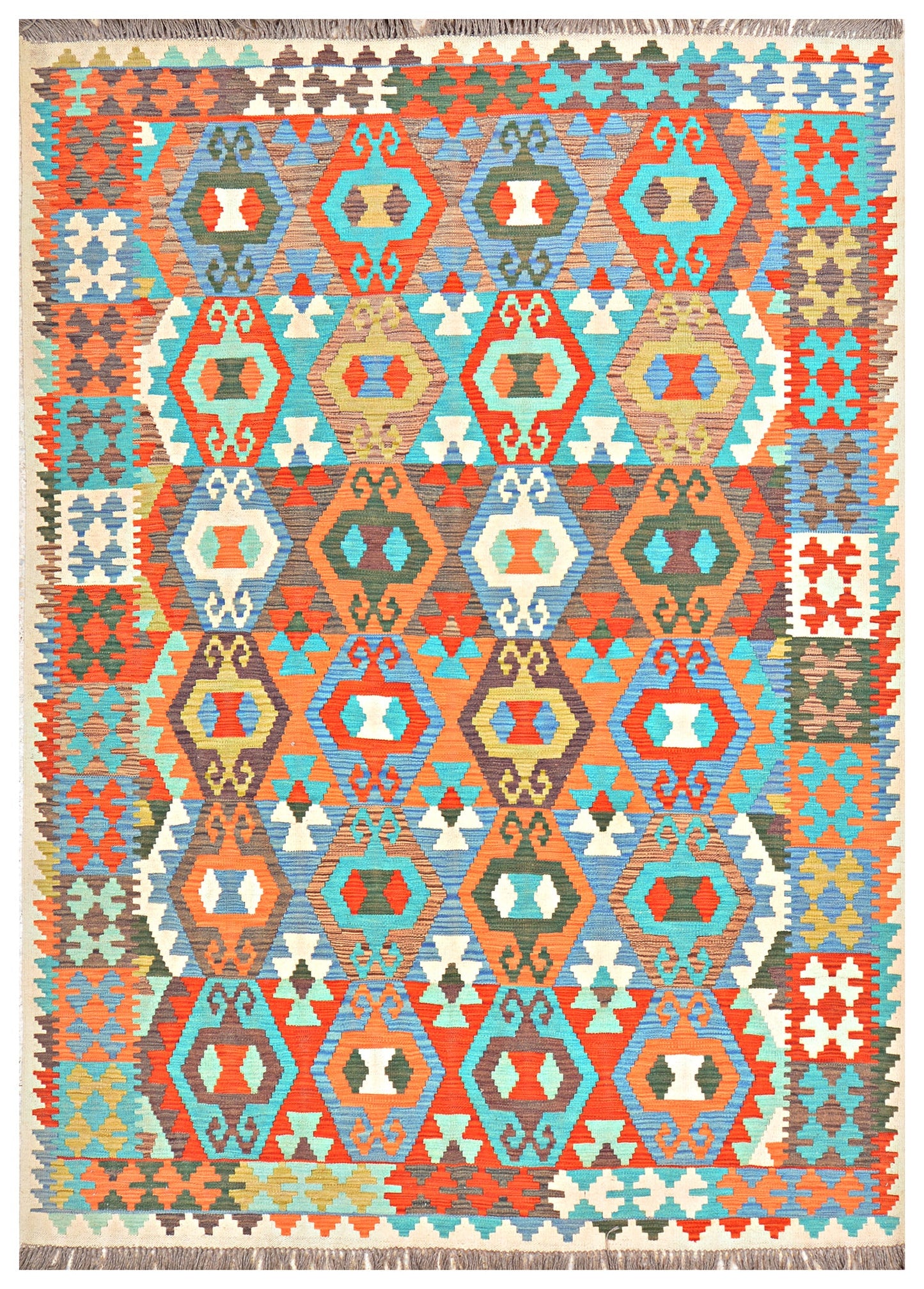 Afghan Kilim - 8x5.5 ft