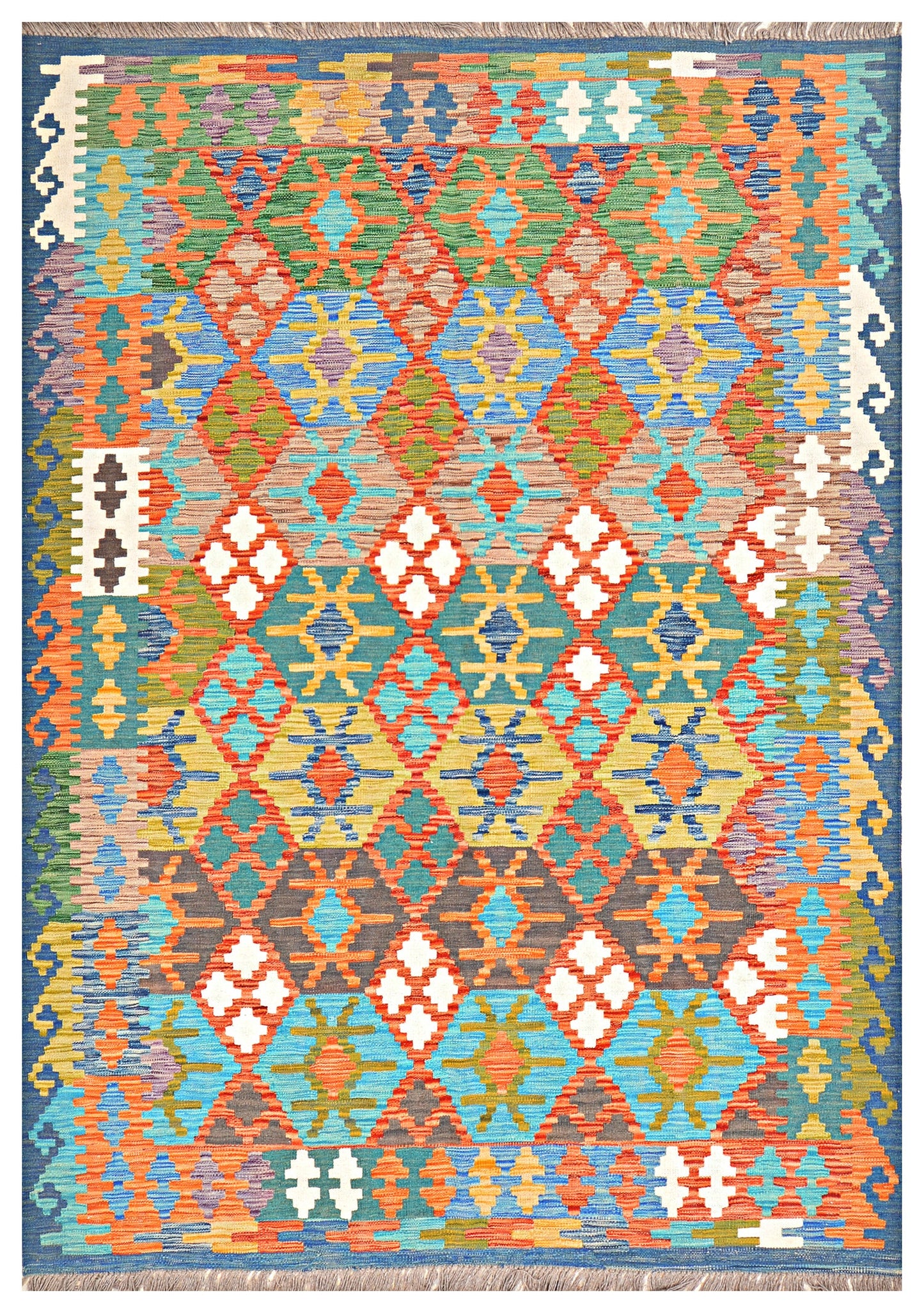 Afghan Kilim - 8x5.5 ft