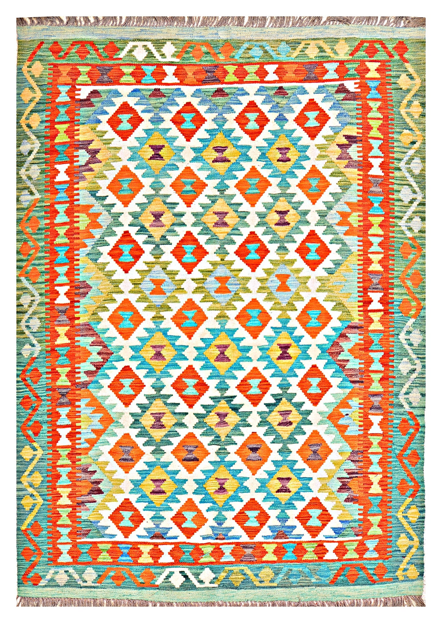 Afghan Kilim - 8x5.5 ft