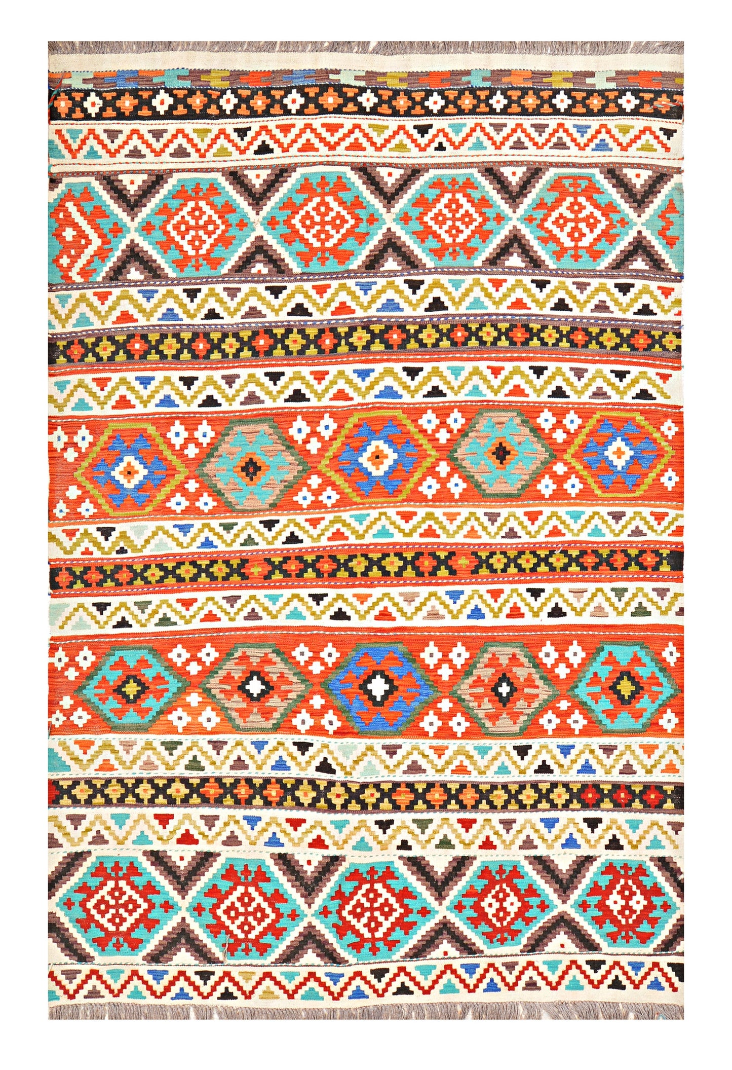 Afghan Kilim - 8x5.5 ft