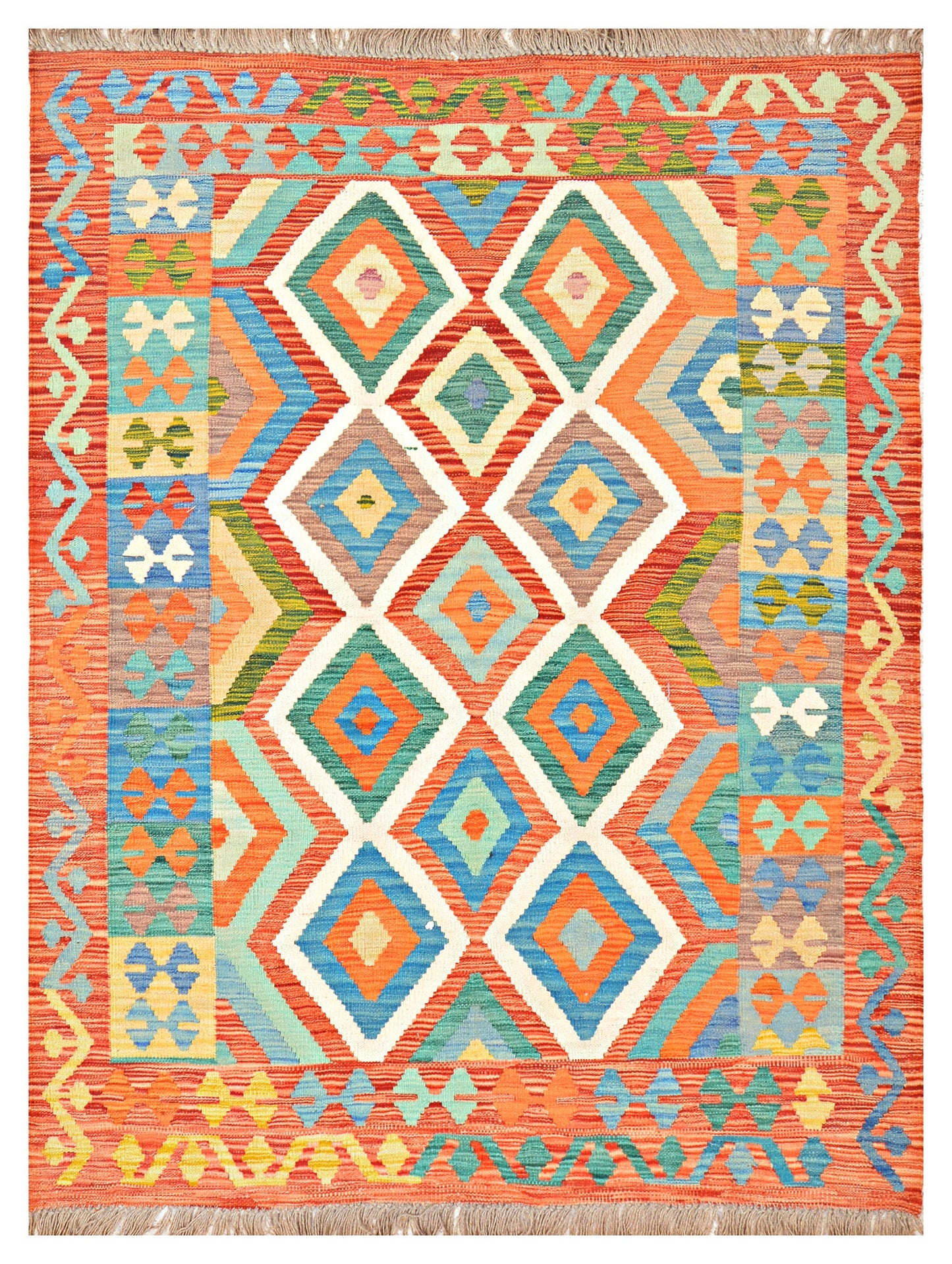Afghan Kilim - 7x5 ft