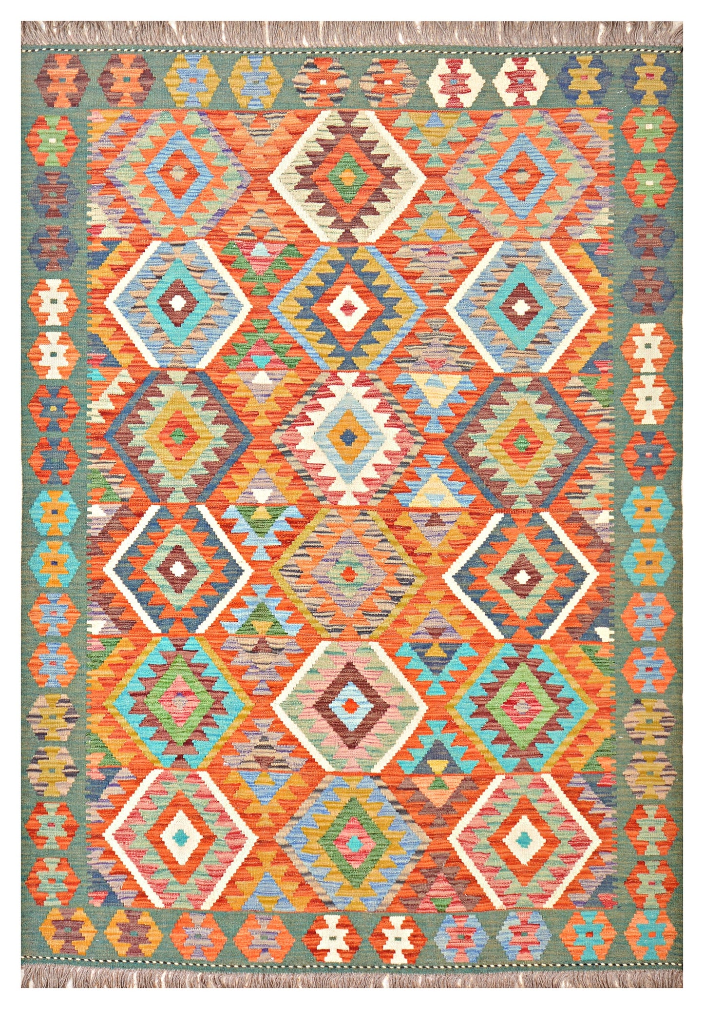 Afghan Kilim - 7x5 ft