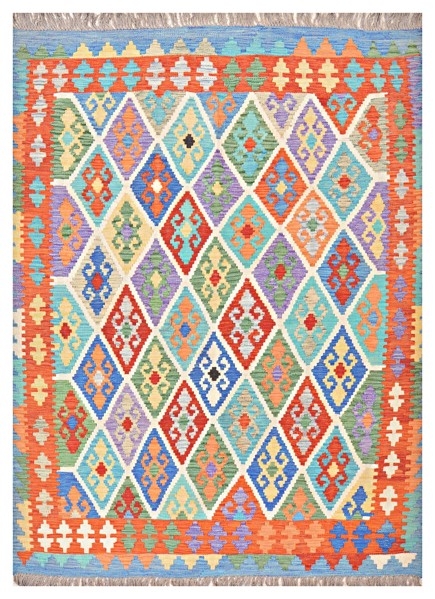 Afghan Kilim - 7x5 ft