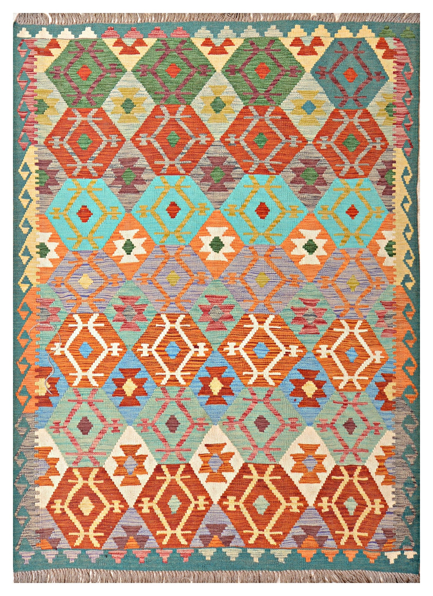 Afghan Kilim - 7x5 ft
