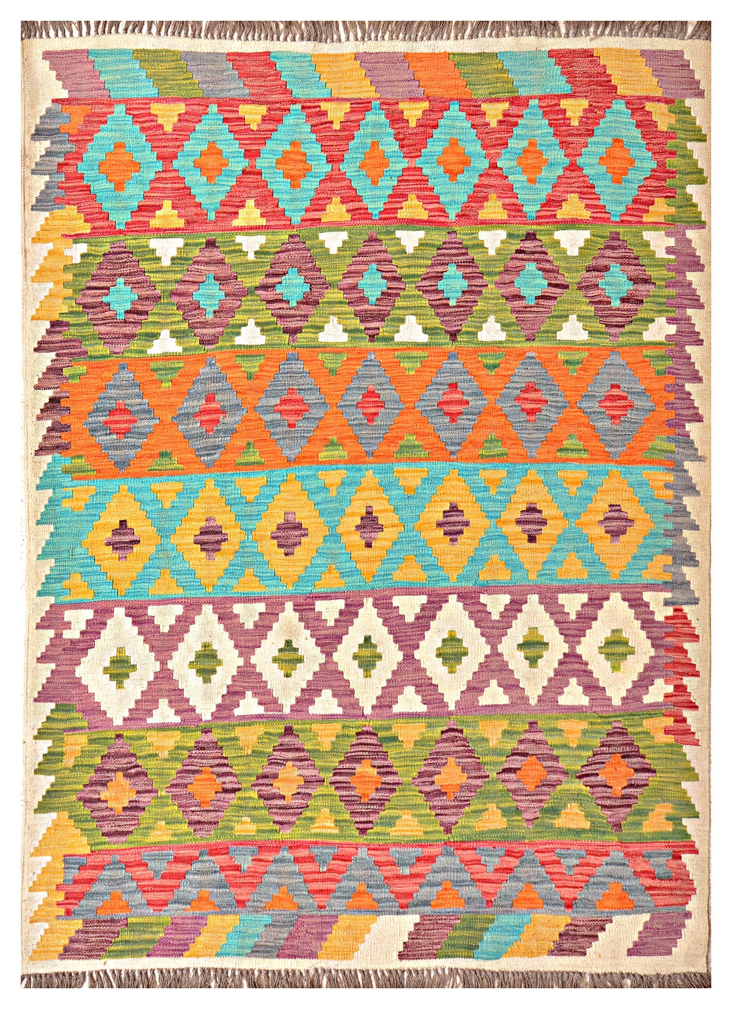 Afghan Kilim - 7x5 ft