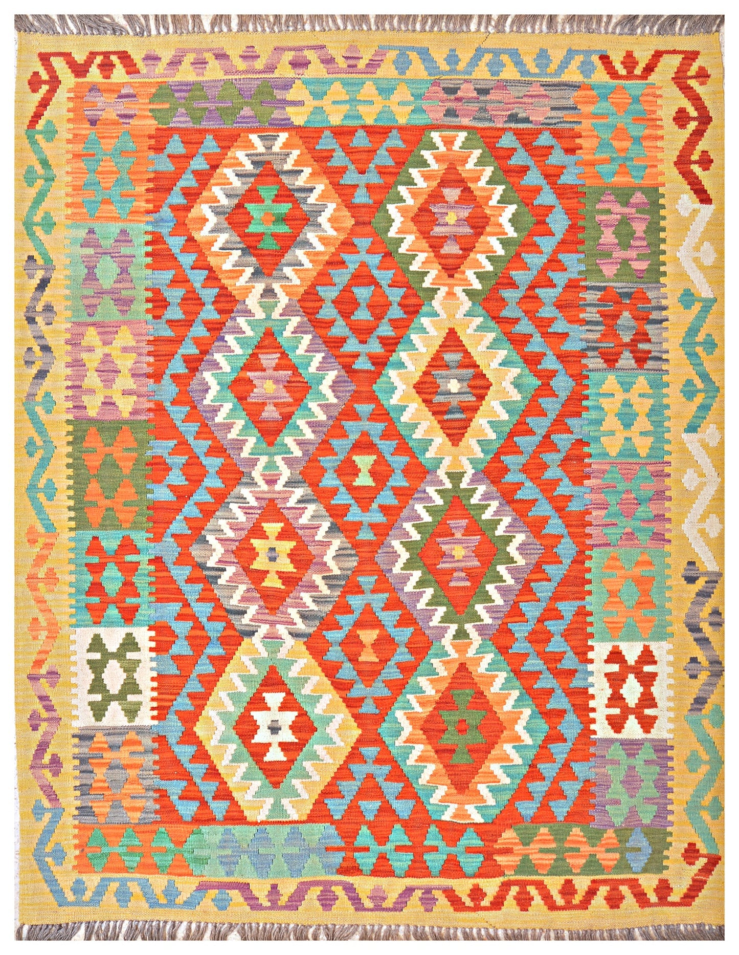 Afghan Kilim - 7x5 ft