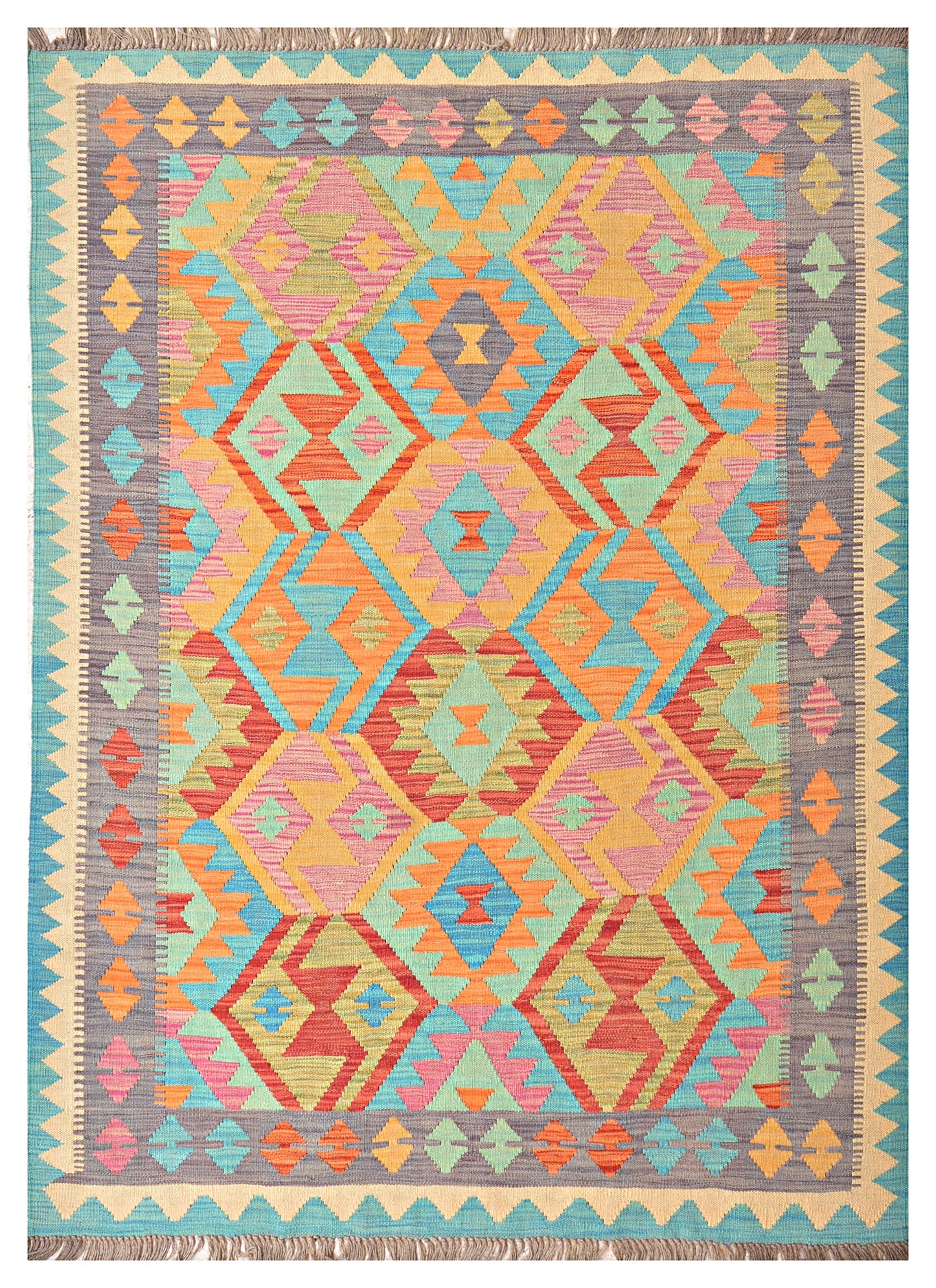Afghan Kilim - 7x5 ft