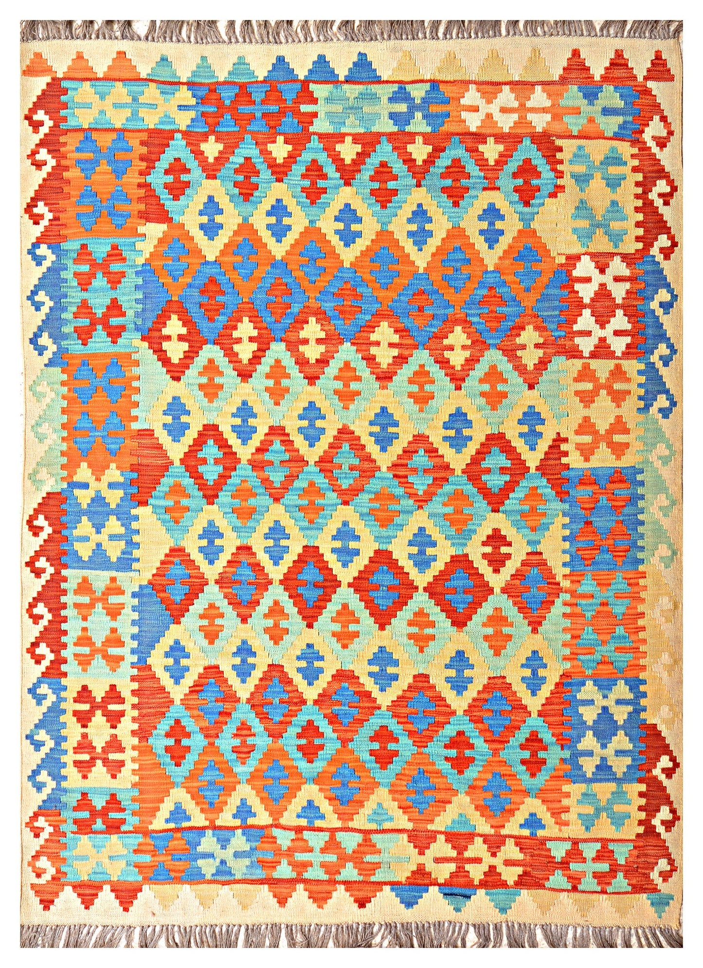 Afghan Kilim - 7x5 ft