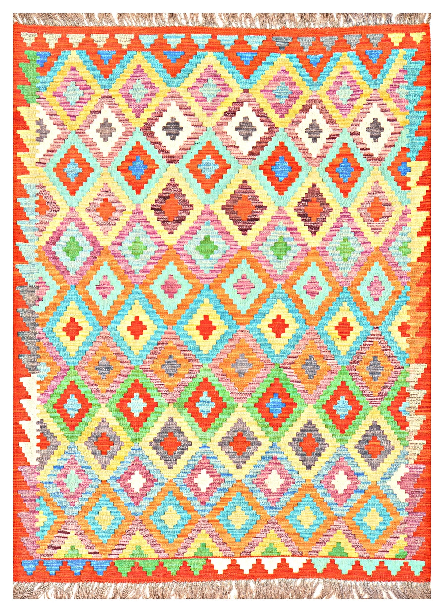 Afghan Kilim - 7x5 ft