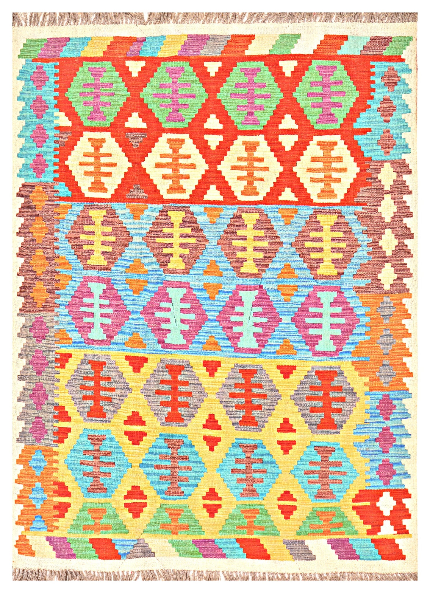 Afghan Kilim - 7x5 ft