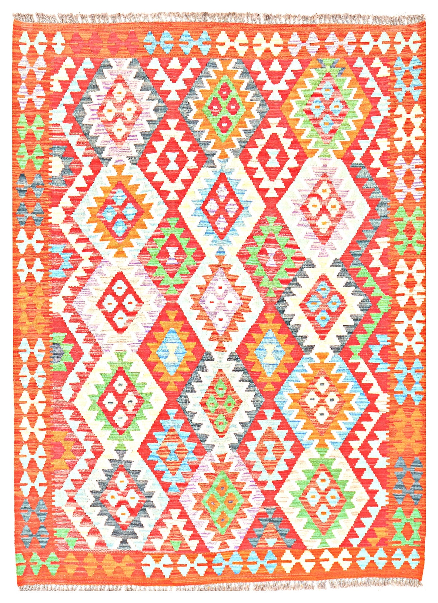 Afghan Kilim - 7x5 ft