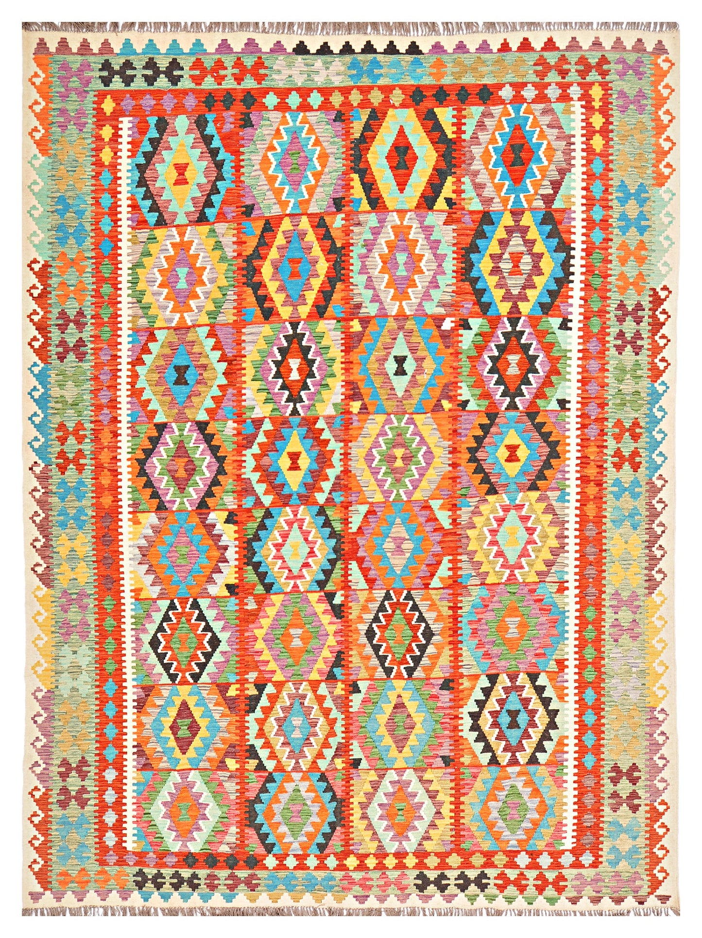 Afghan Kilim - 8x11 ft