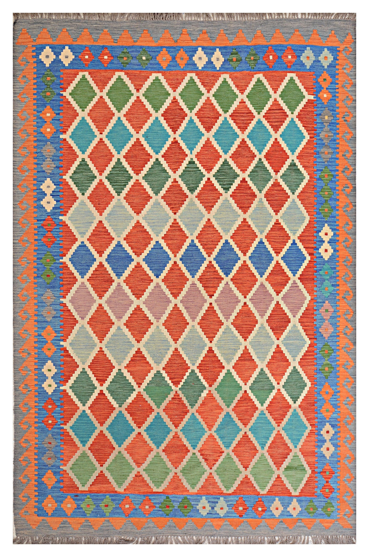 Afghan Kilim - 6.5x10 ft