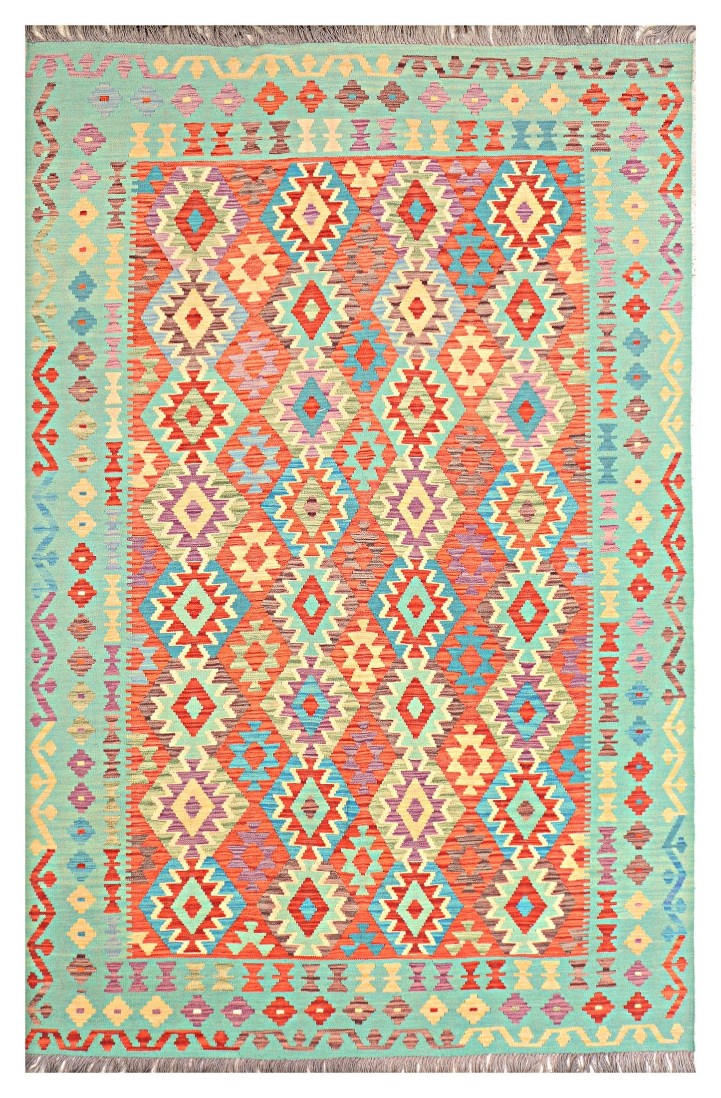 Afghan Kilim - 6.5x10 ft