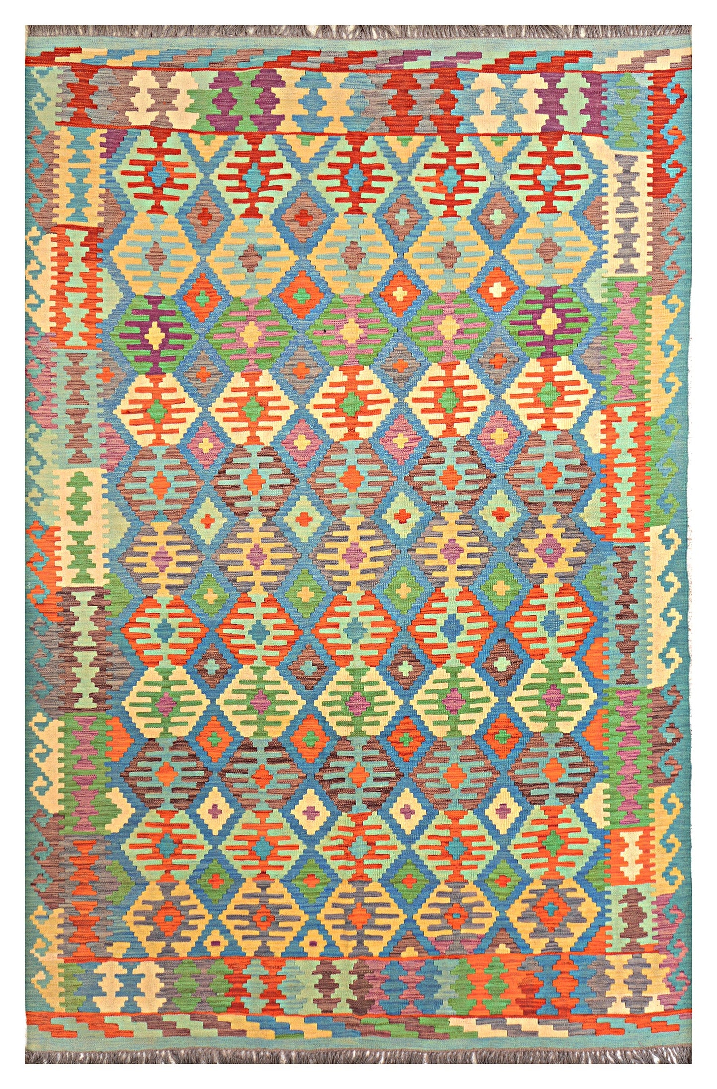 Afghan Kilim - 6.5x10 ft