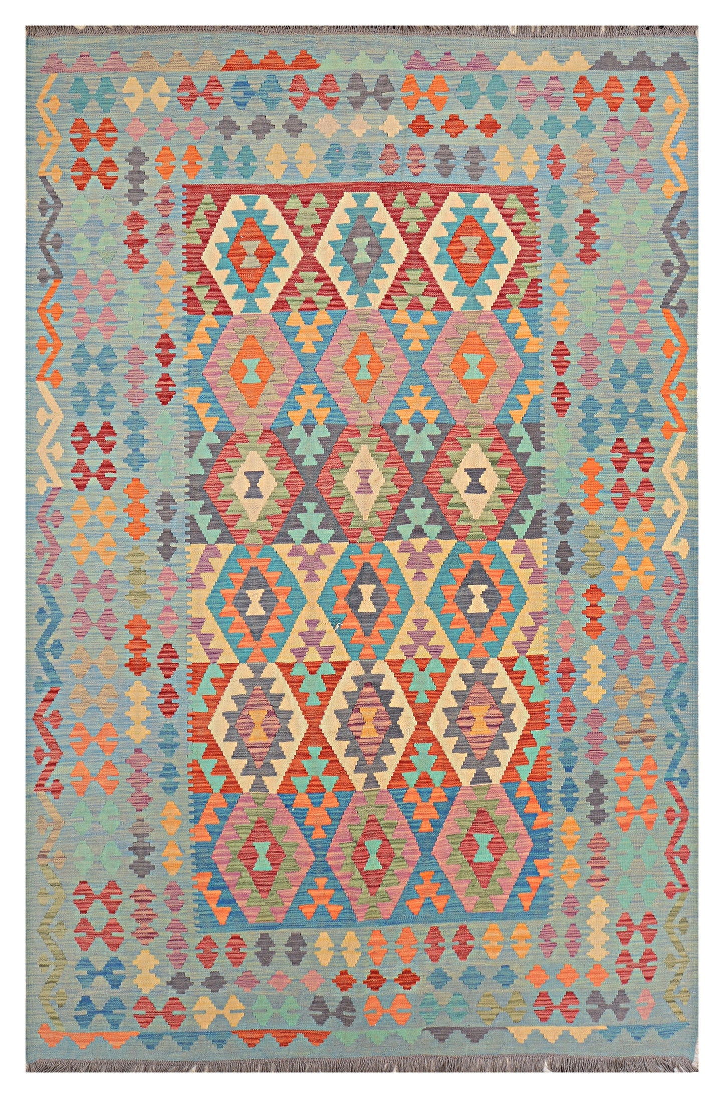 Afghan Kilim - 6.5x10 ft