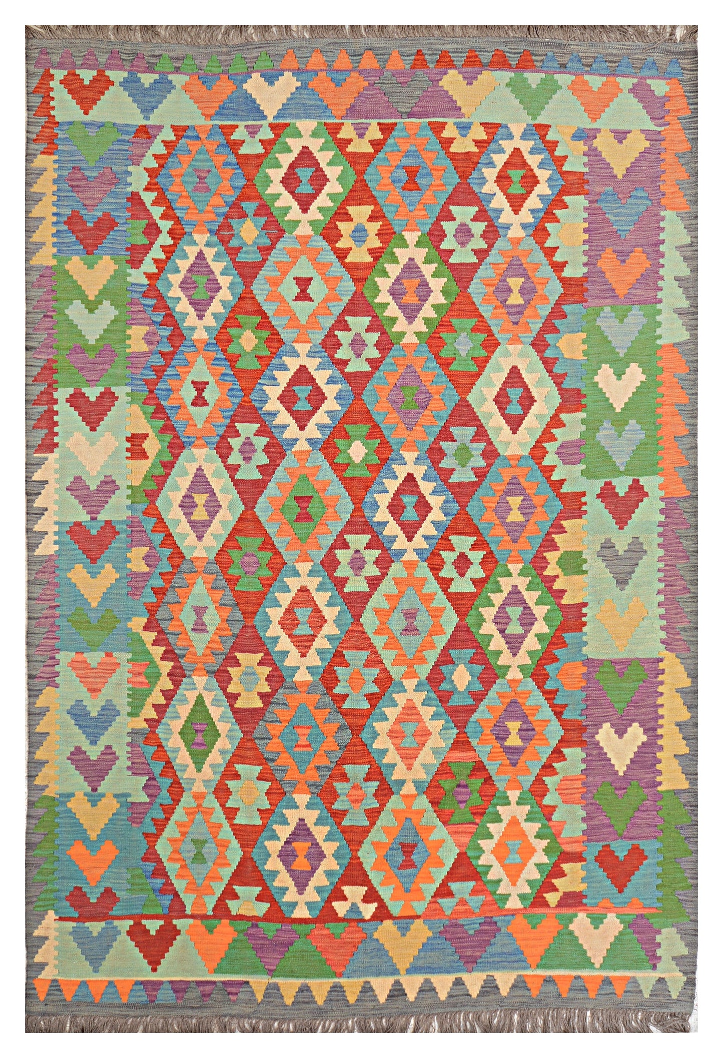 Afghan Kilim - 6.5x10 ft