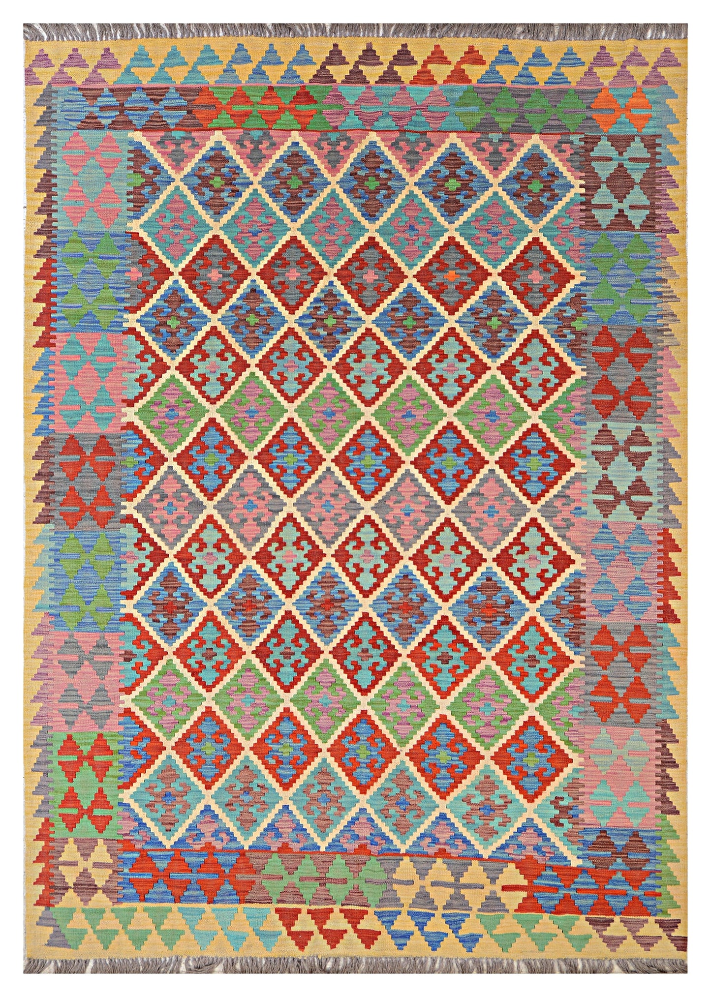 Afghan Kilim - 6.5x10 ft