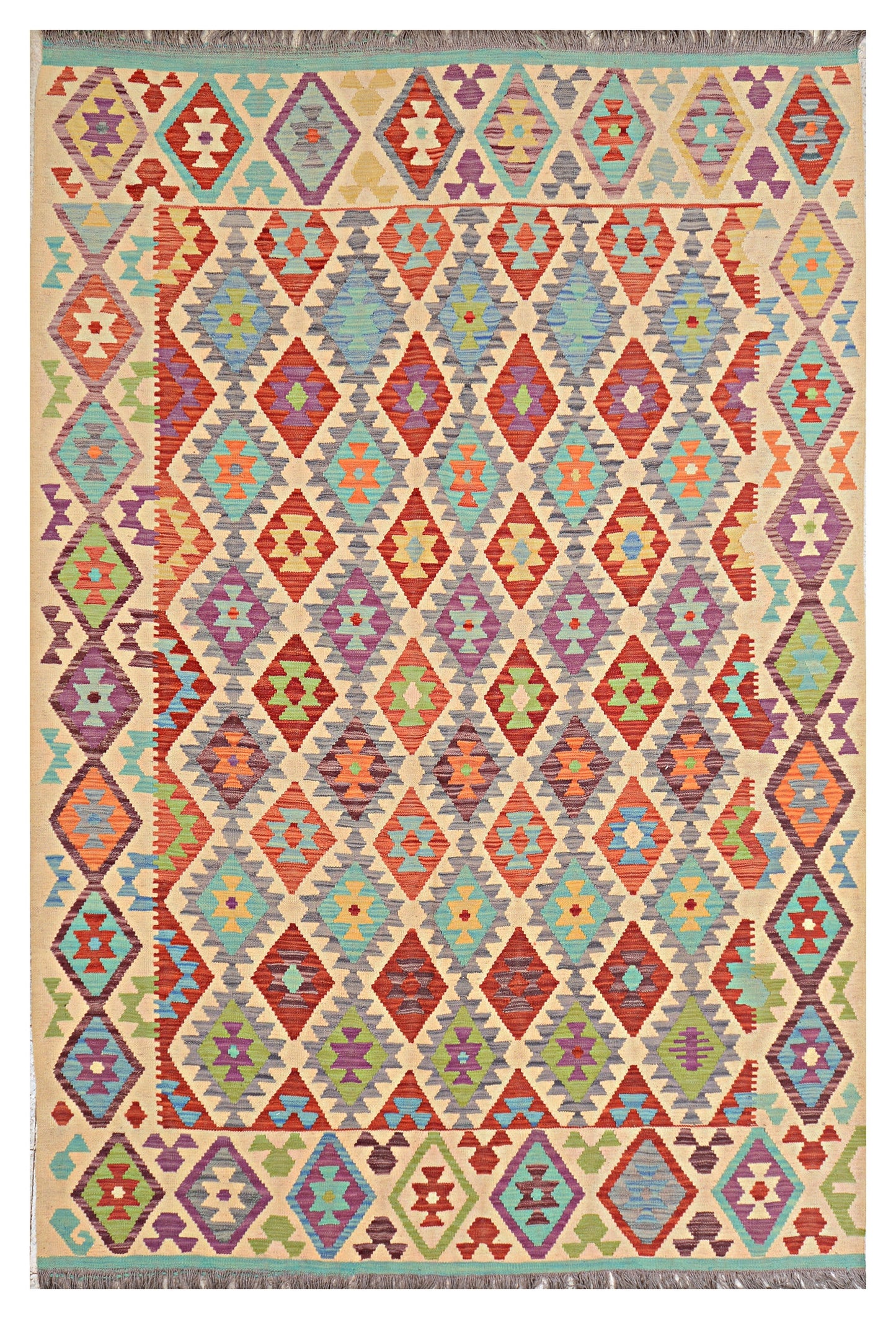 Afghan Kilim - 6.5x10 ft