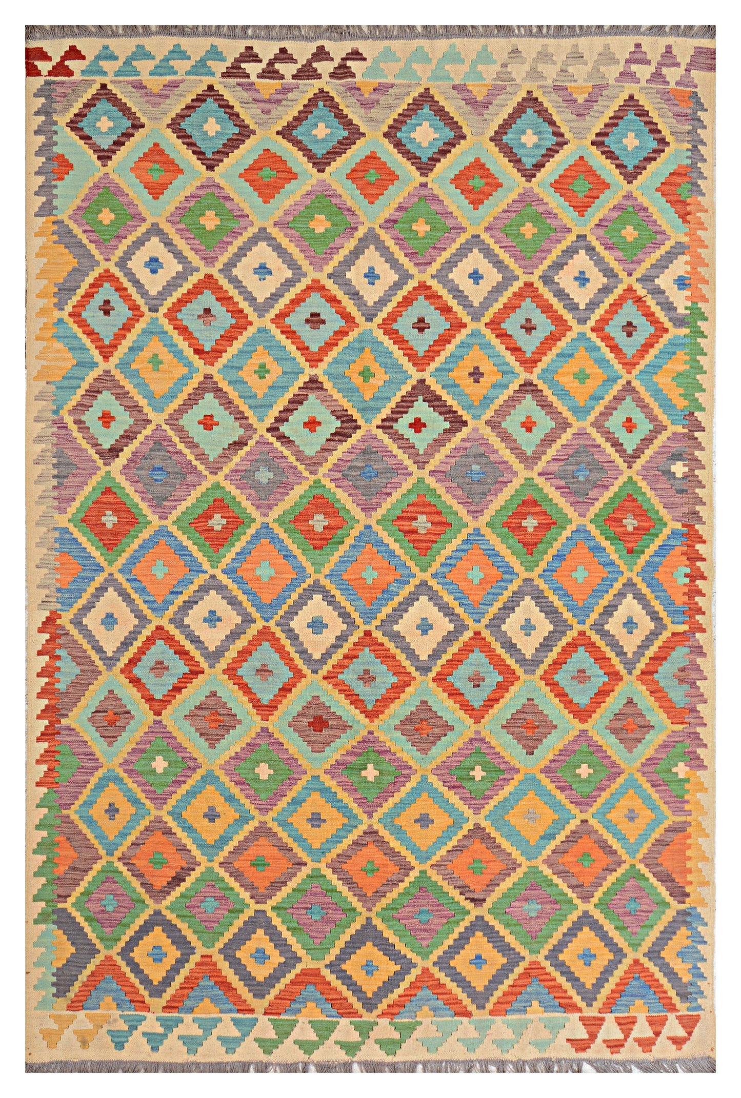 Afghan Kilim - 6.5x10 ft