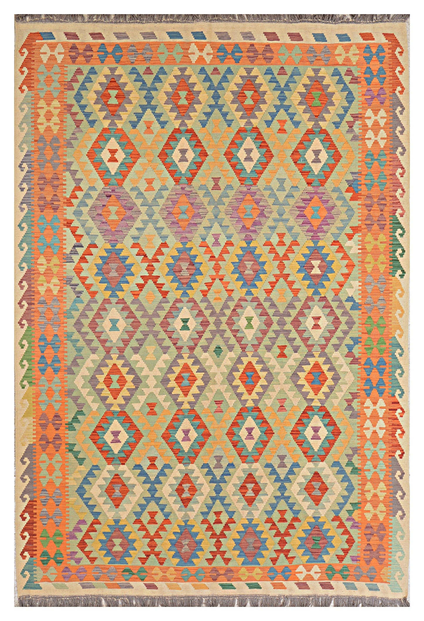 Afghan Kilim - 6.5x10 ft