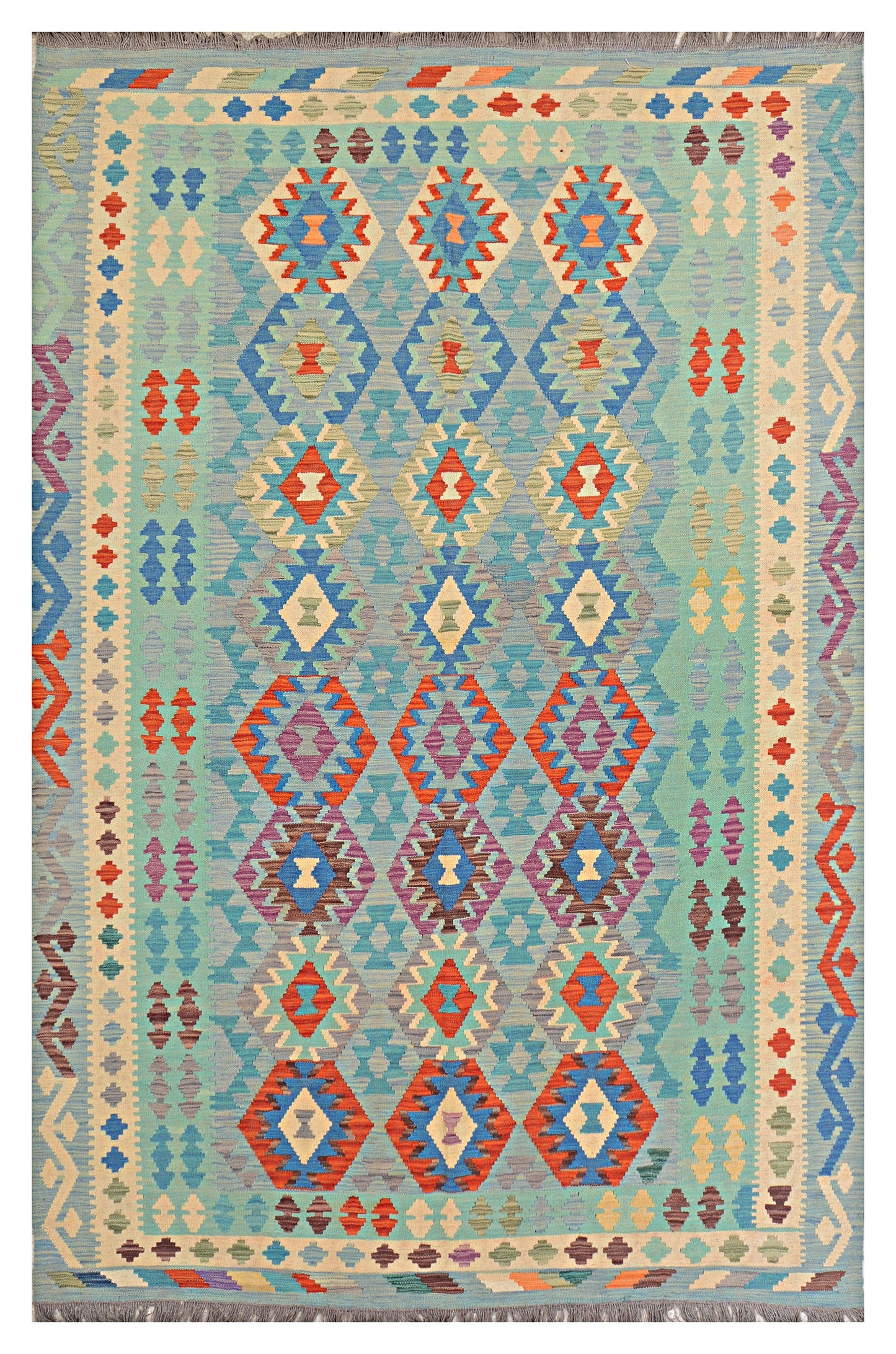 Afghan Kilim - 6.5x10 ft