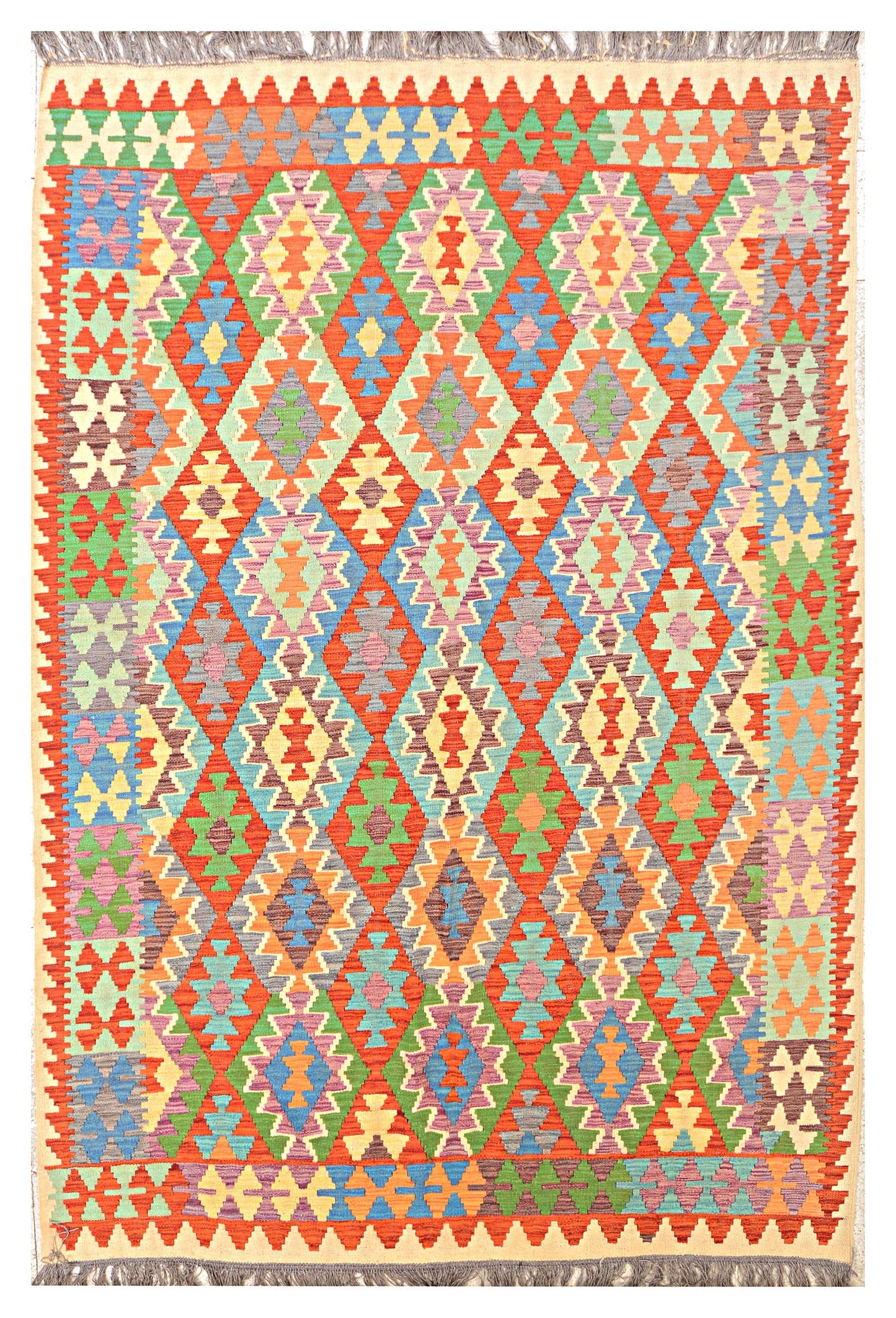Afghan Kilim - 6.5x10 ft