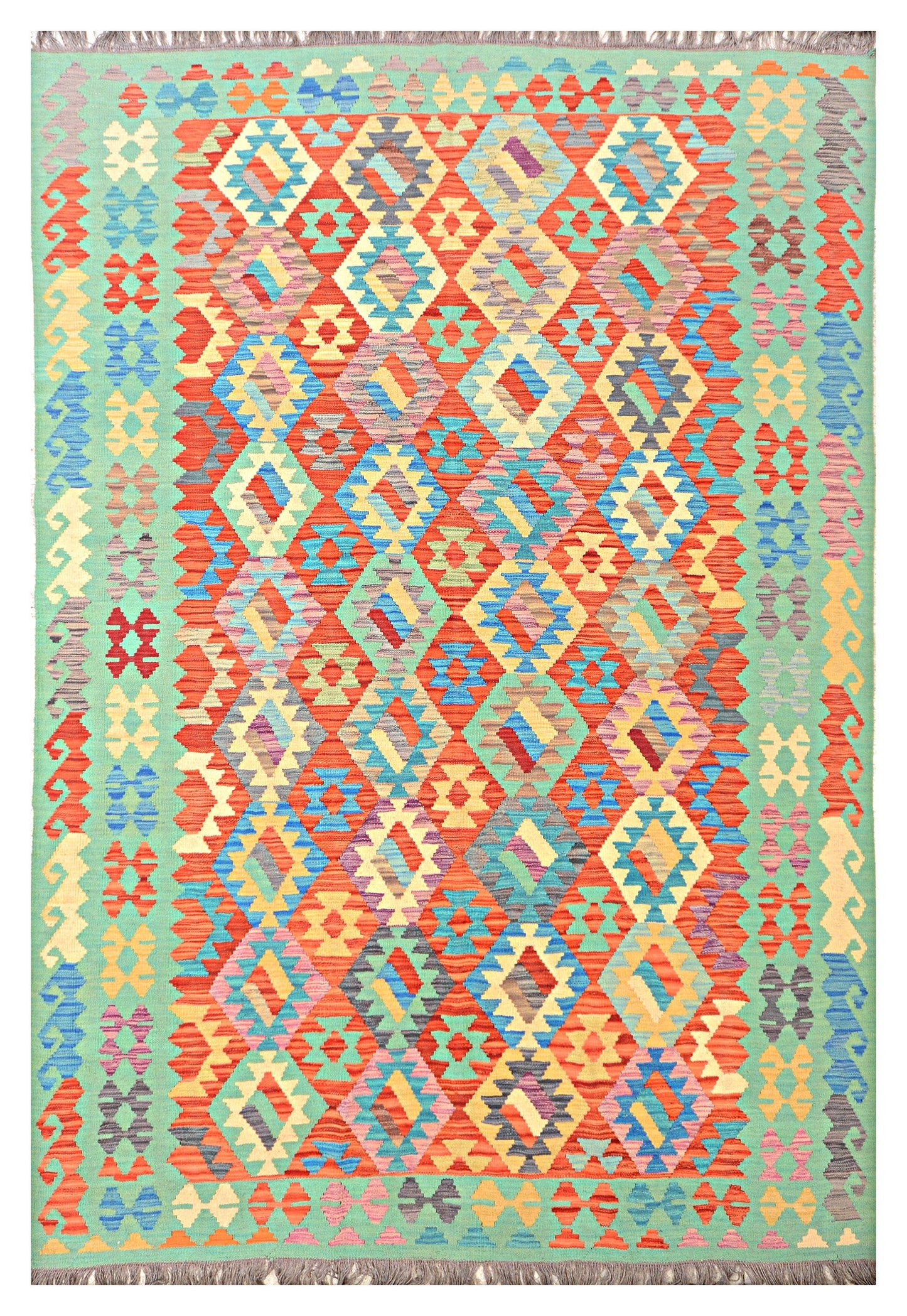 Afghan Kilim - 6.5x10 ft