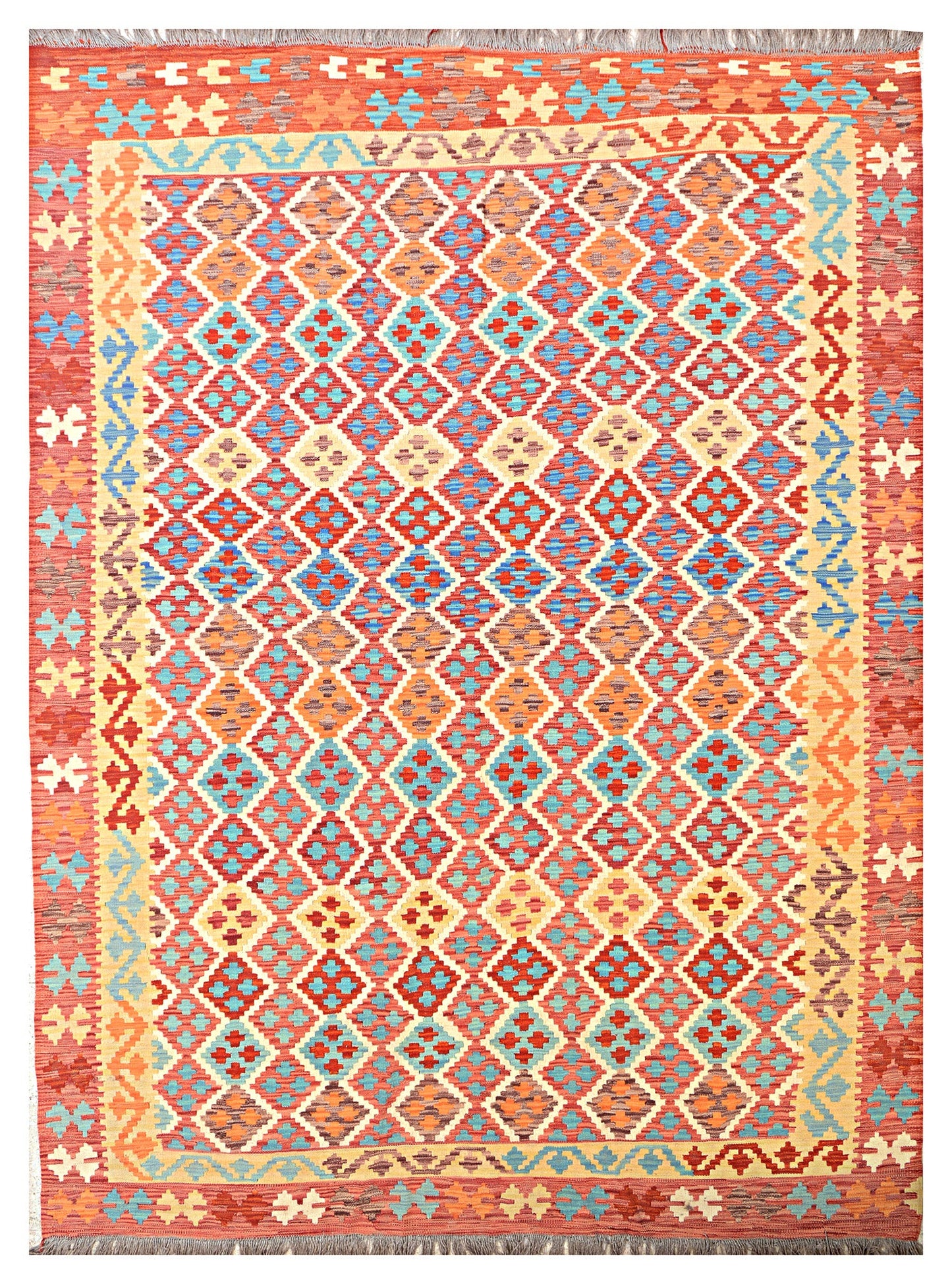 Afghan Kilim - 6.5x10 ft