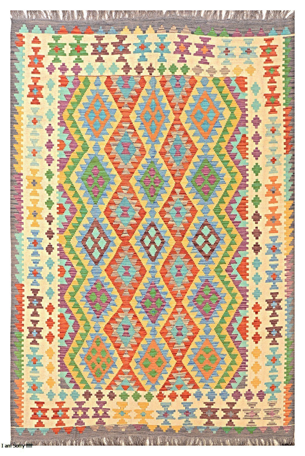 Afghan Kilim - 6.5x10 ft
