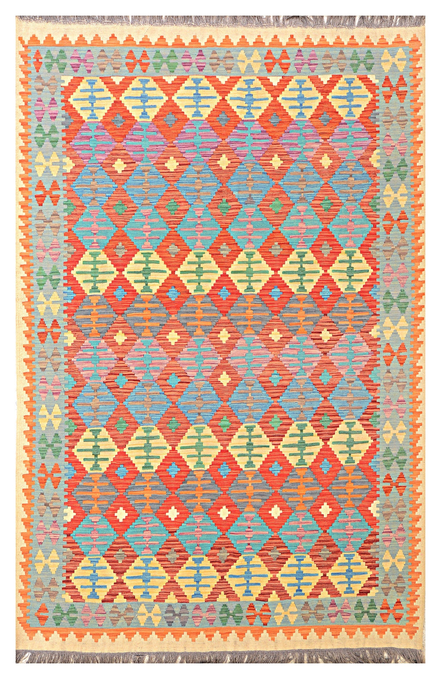 Afghan Kilim - 6.5x10 ft