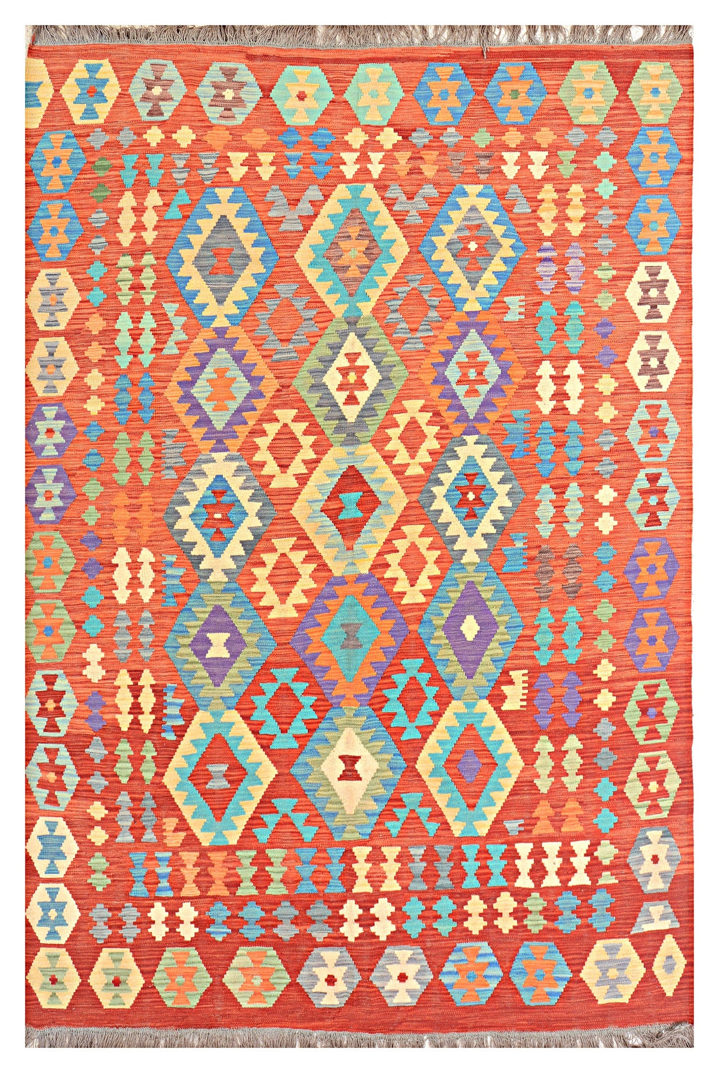 Afghan Kilim - 6.5x10 ft