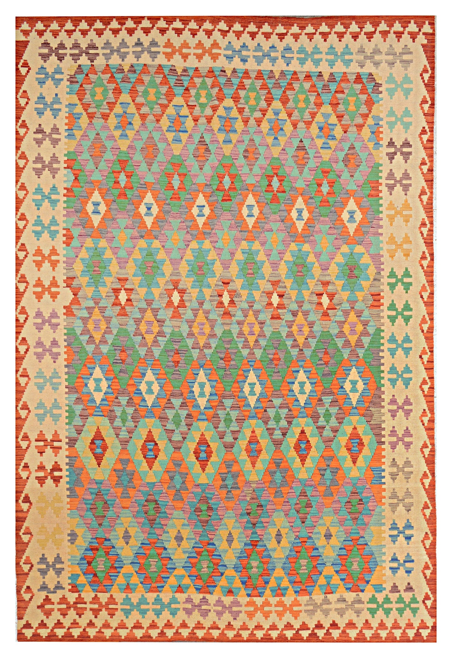 Afghan Kilim - 6.5x10 ft